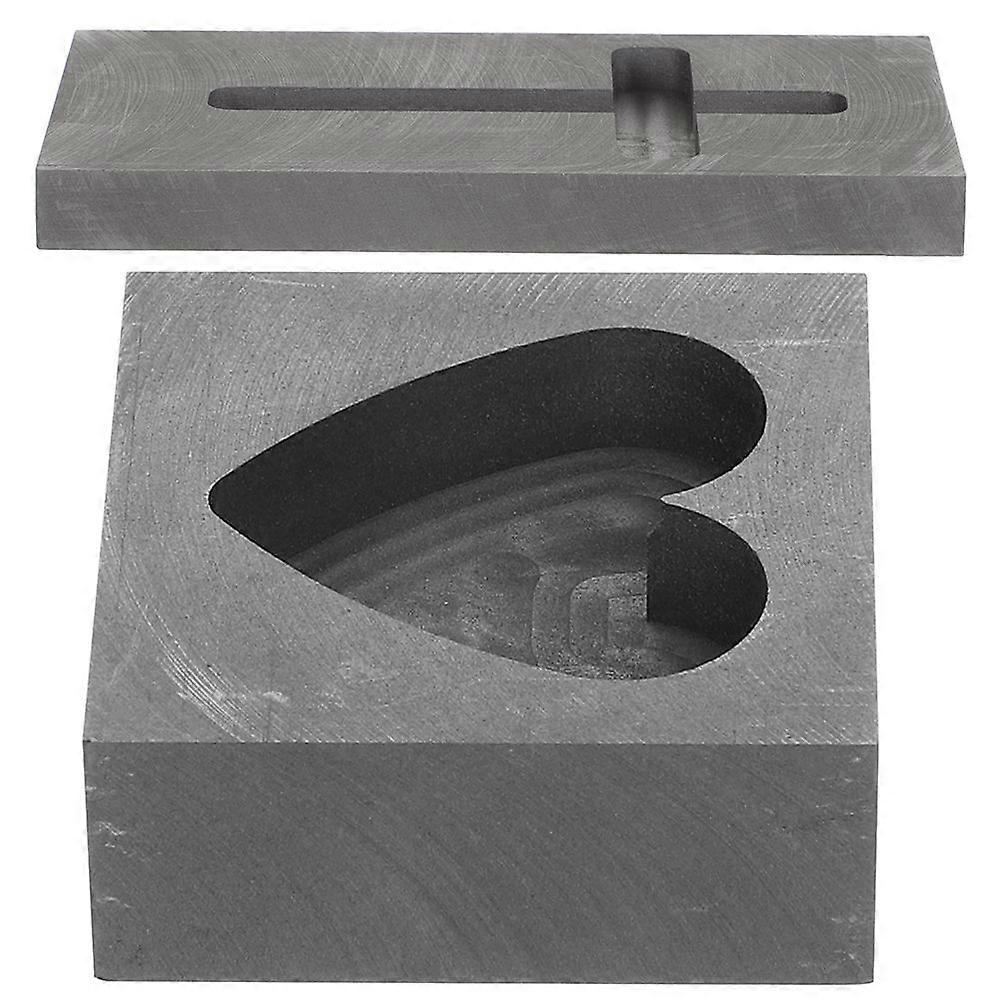 2 pcs Heart Shaped Graphite Mold Cross Shape Graphite Mold Copper Casting Molds