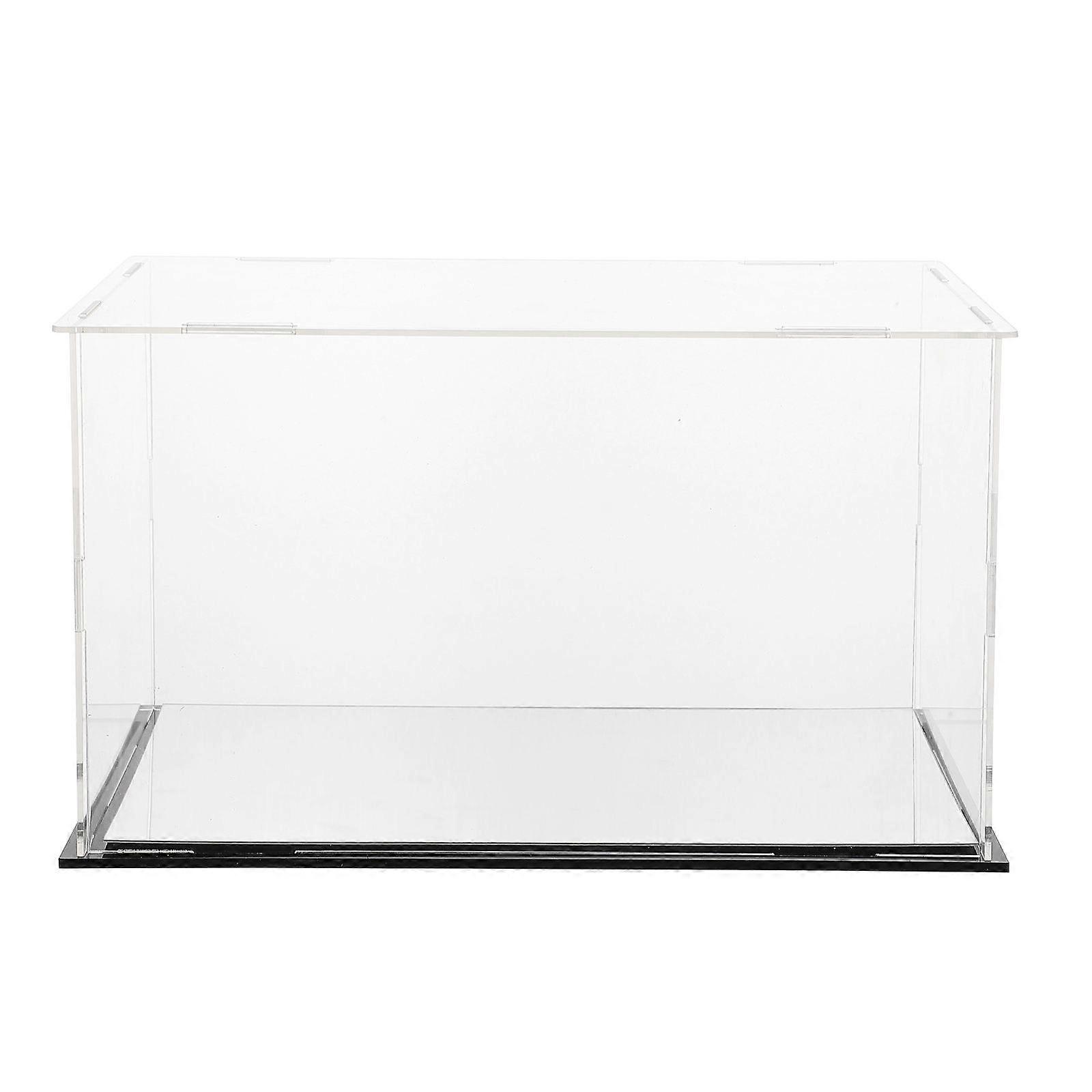 1pc Acrylic Display Box Dust-proof Storage Show Box Model Storage Case with Mirror Base