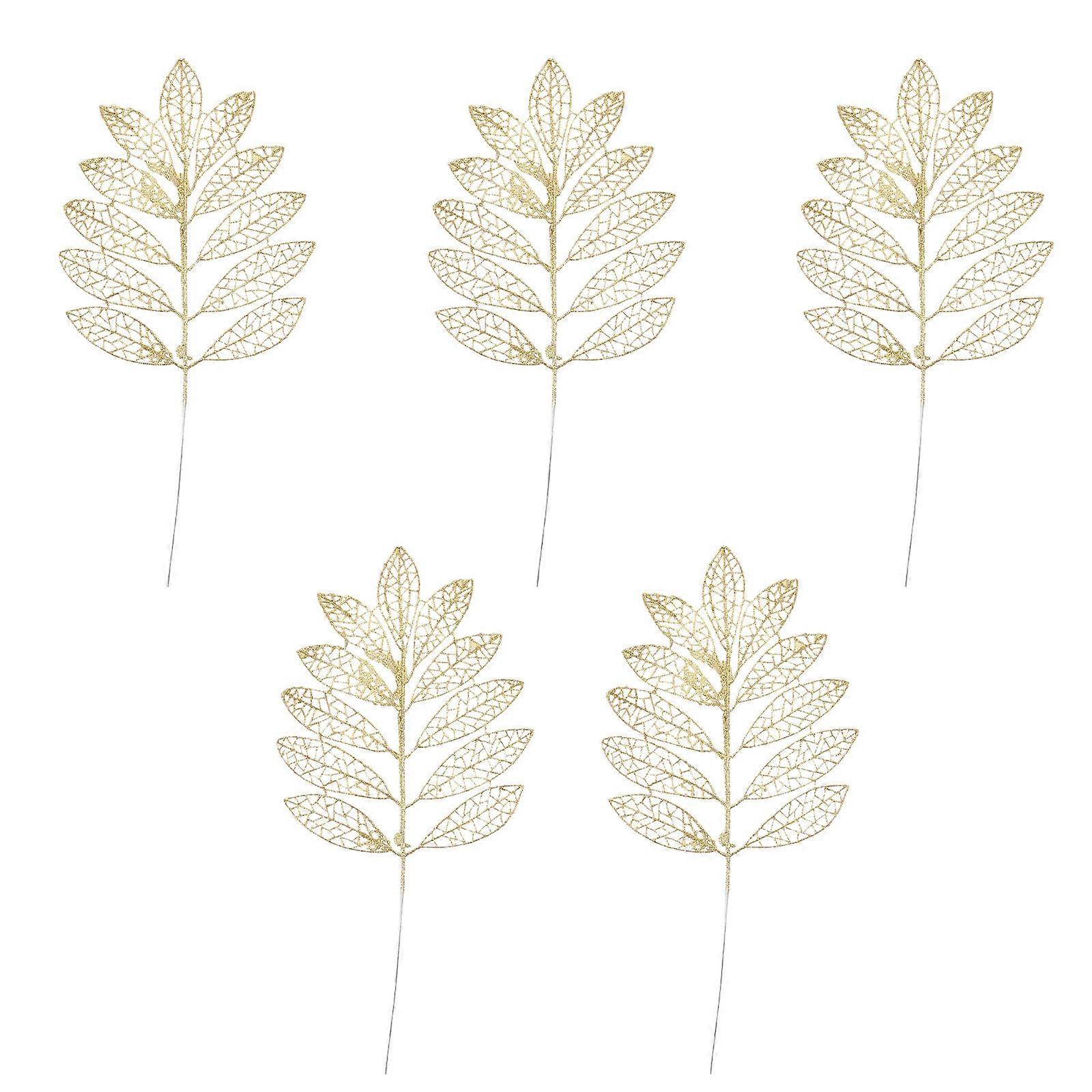 Plastic Artificial Foliage Home Decor Festive Atmosphere 5Pcs