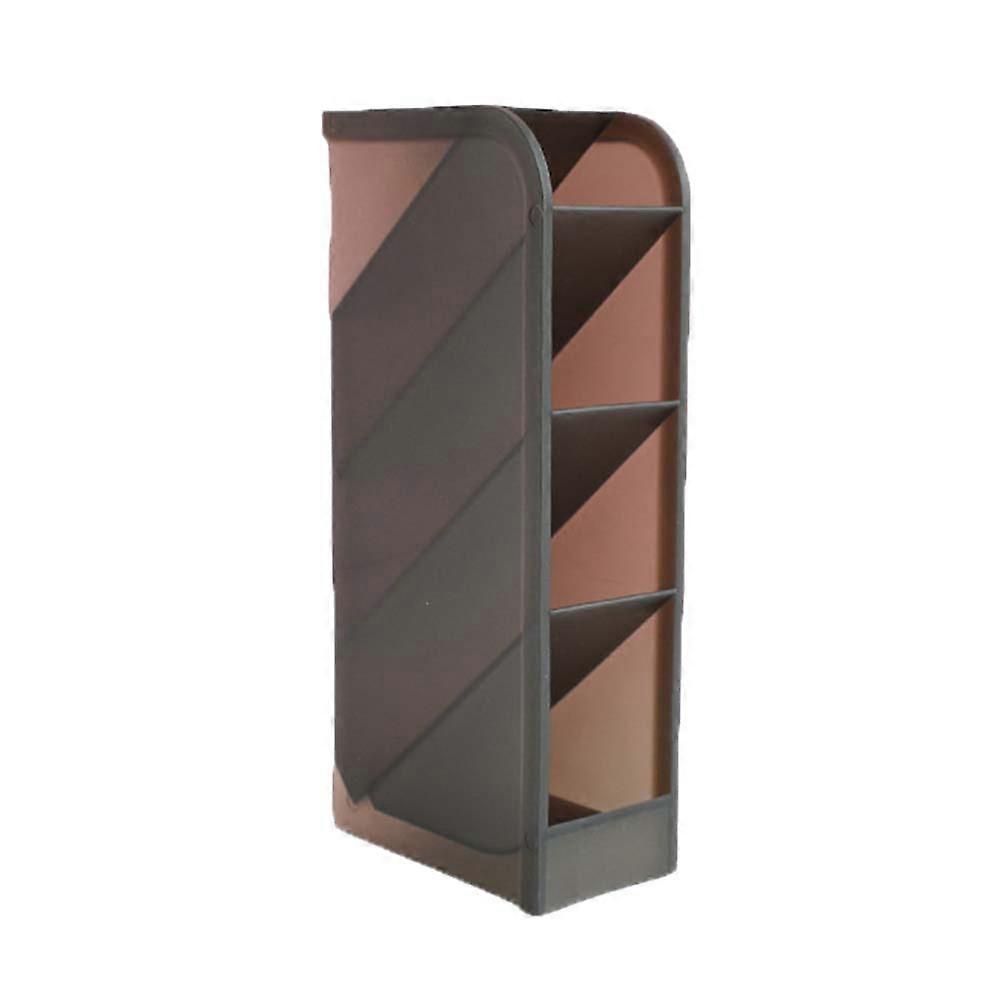 حامل قلم رصاص للمكتب الإبداعي البلاستيك القلم منظم كأس مستطيل أسود 1 قطعة