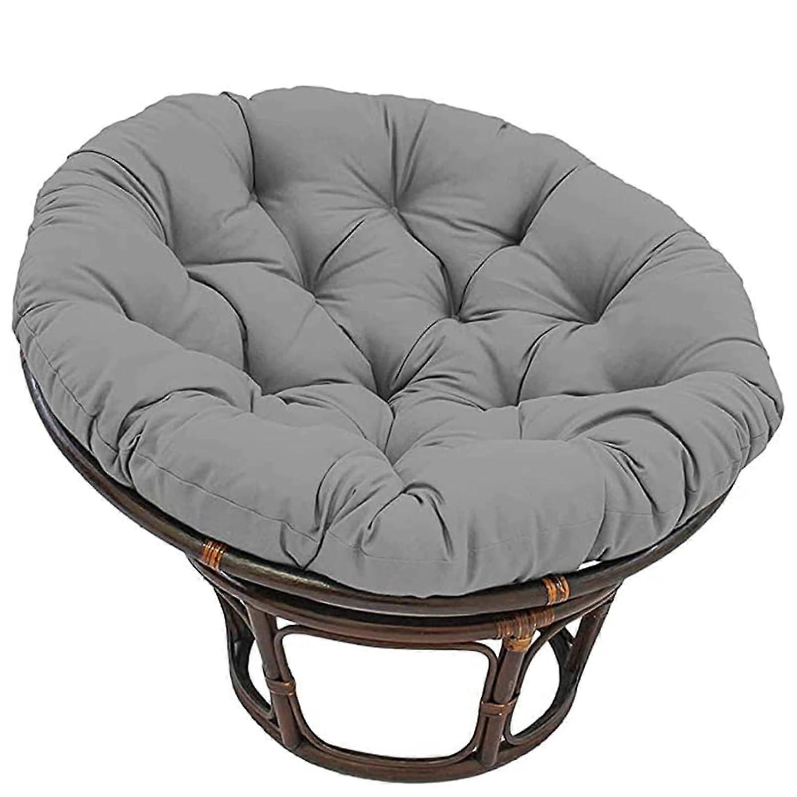 Thicken Round Swing Chair Cushion with Removable Zipper Grey 90 cm