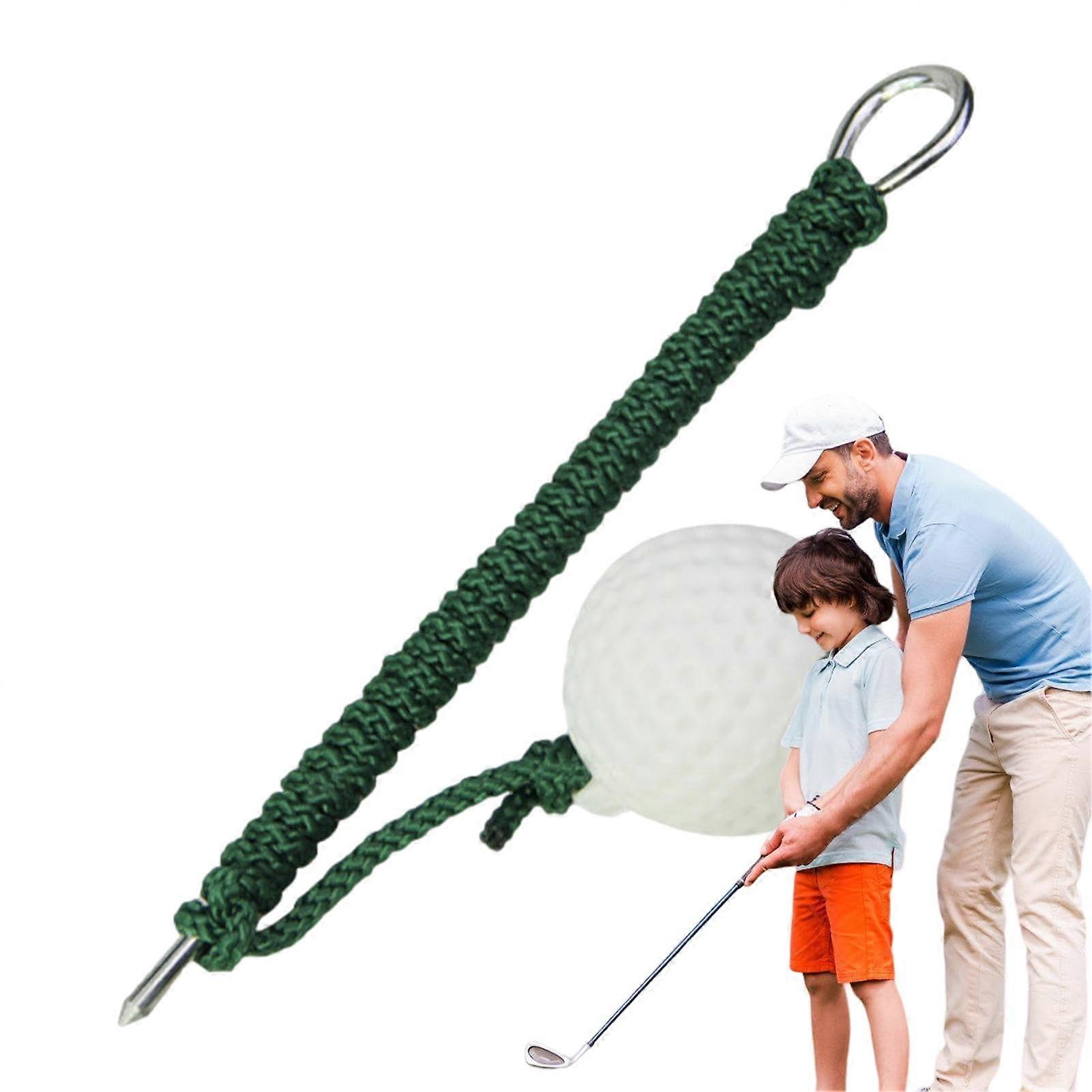 Golf Swing Trainer with Exercise Rope, Indoor Swing Trainer Aid with Ball, Posture Corrector & Rhythm Training Device