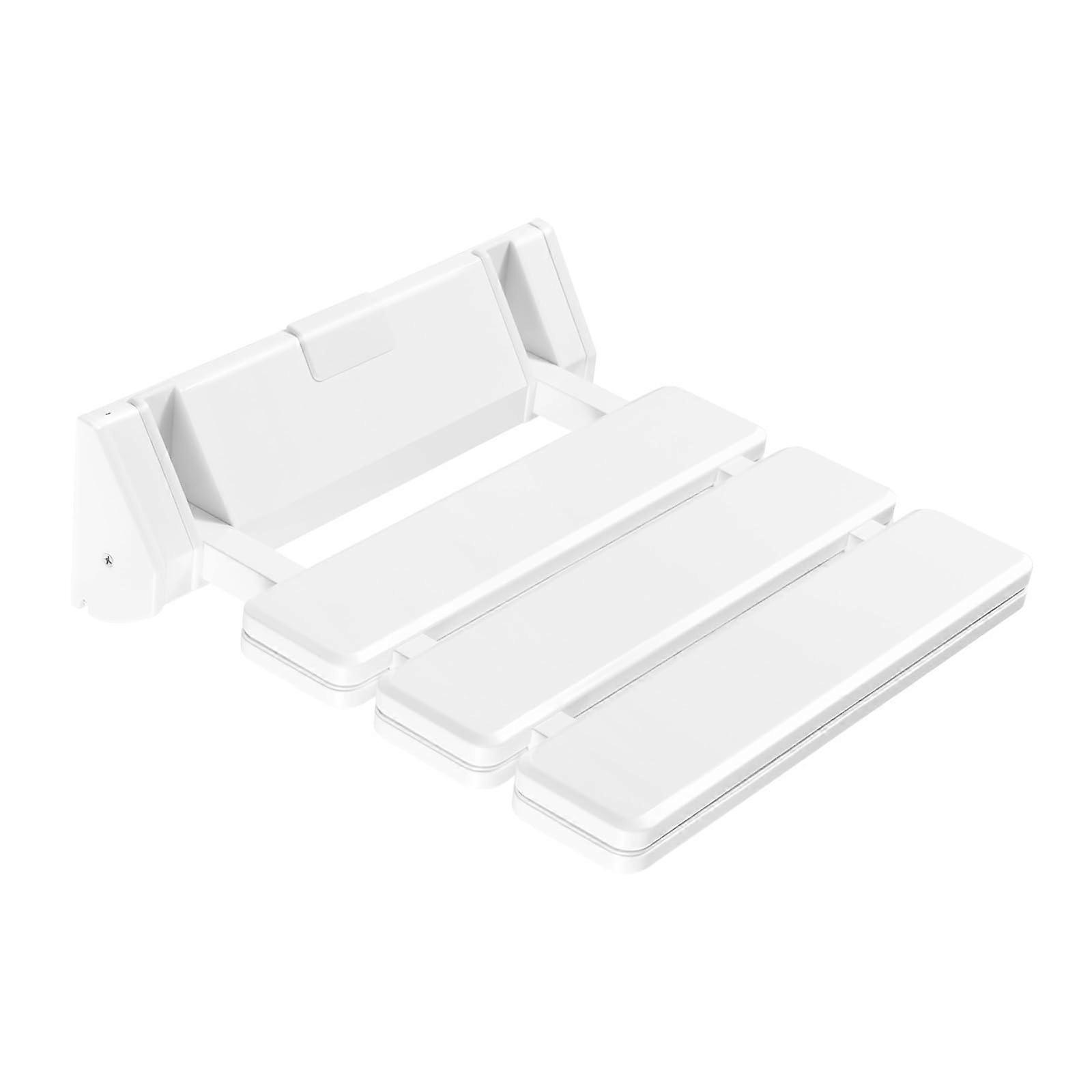 Shower Stool Folding Shower Seat Wall Mounted Shower Chair for Seniors Stool Shower Folding Seat Shower Stool Bath Chair up to 130 kg White