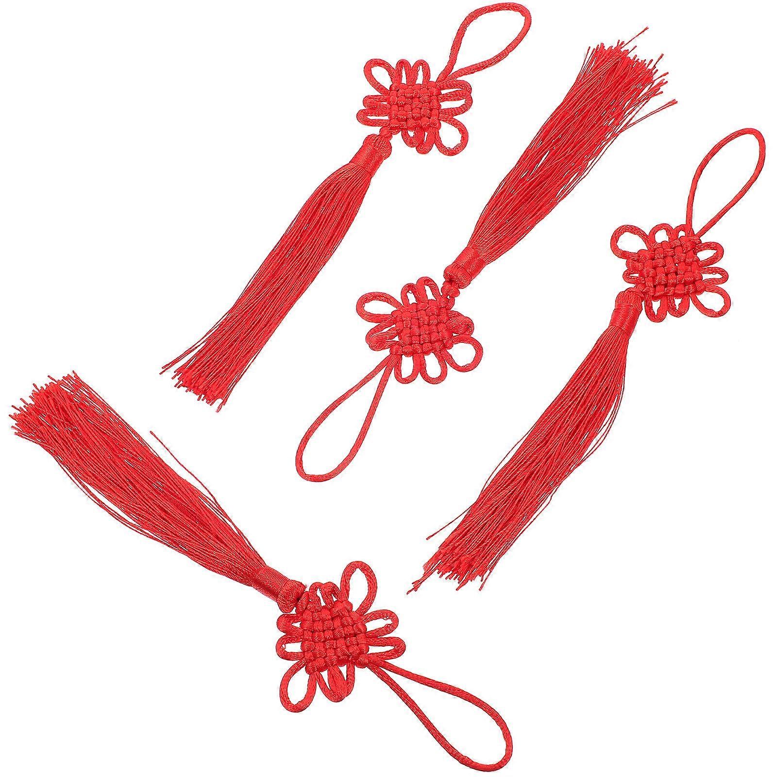 Chinese New Year Charms Tassel Pendants Festival Atmosphere Creation For New Year Party 50Pcs