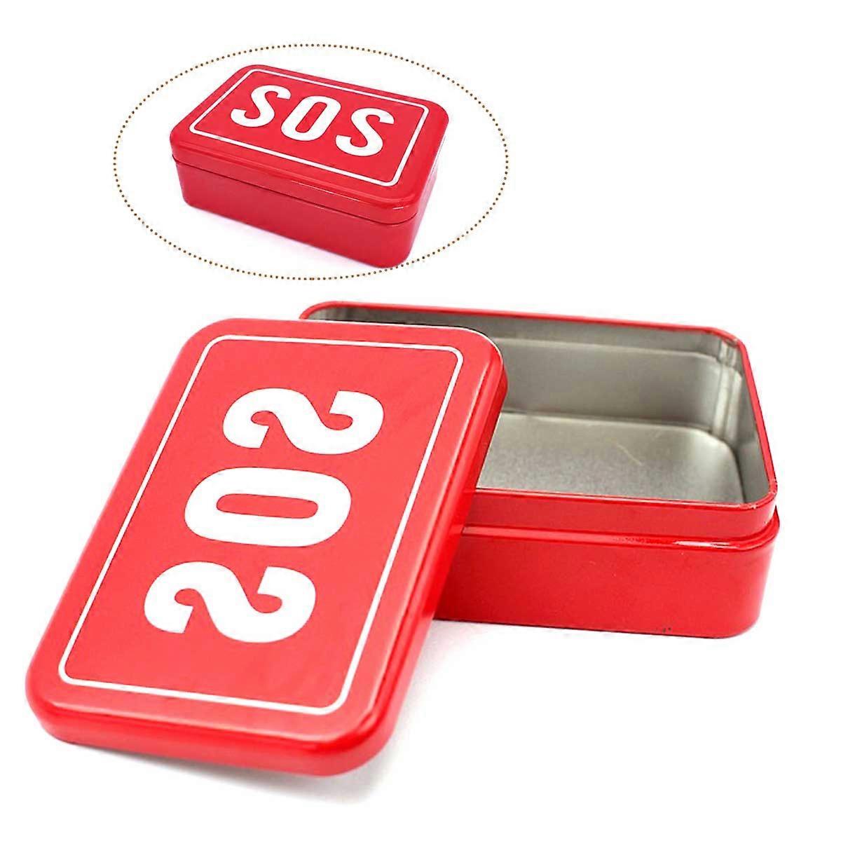 Survival Gear For Kids Sos Emergency Box Small Camping Gear Metal 9.40x6.50x2.90cm Compass Storage 1Set