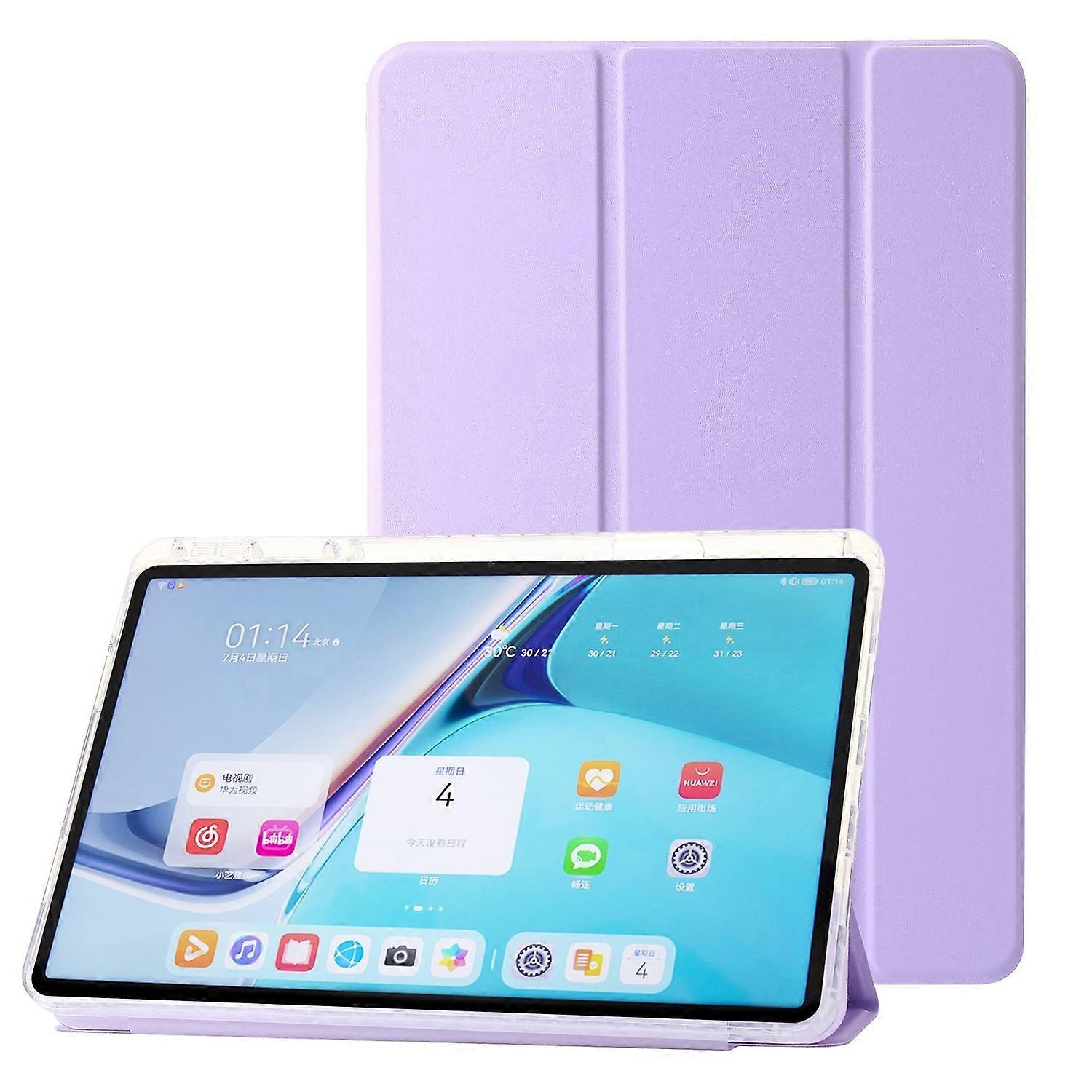 Custodia In Pelle A 3 Pieghe Per Huawei Matepad SE 11 2024 - Viola