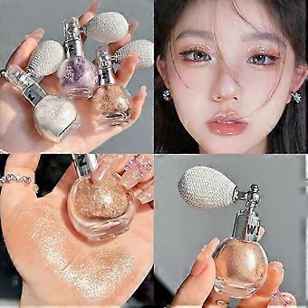 Spray Glitter for Hair and Body, Body Shimmer Spray, Not Sticky Sparkle Body Highlighter, Body Glitt