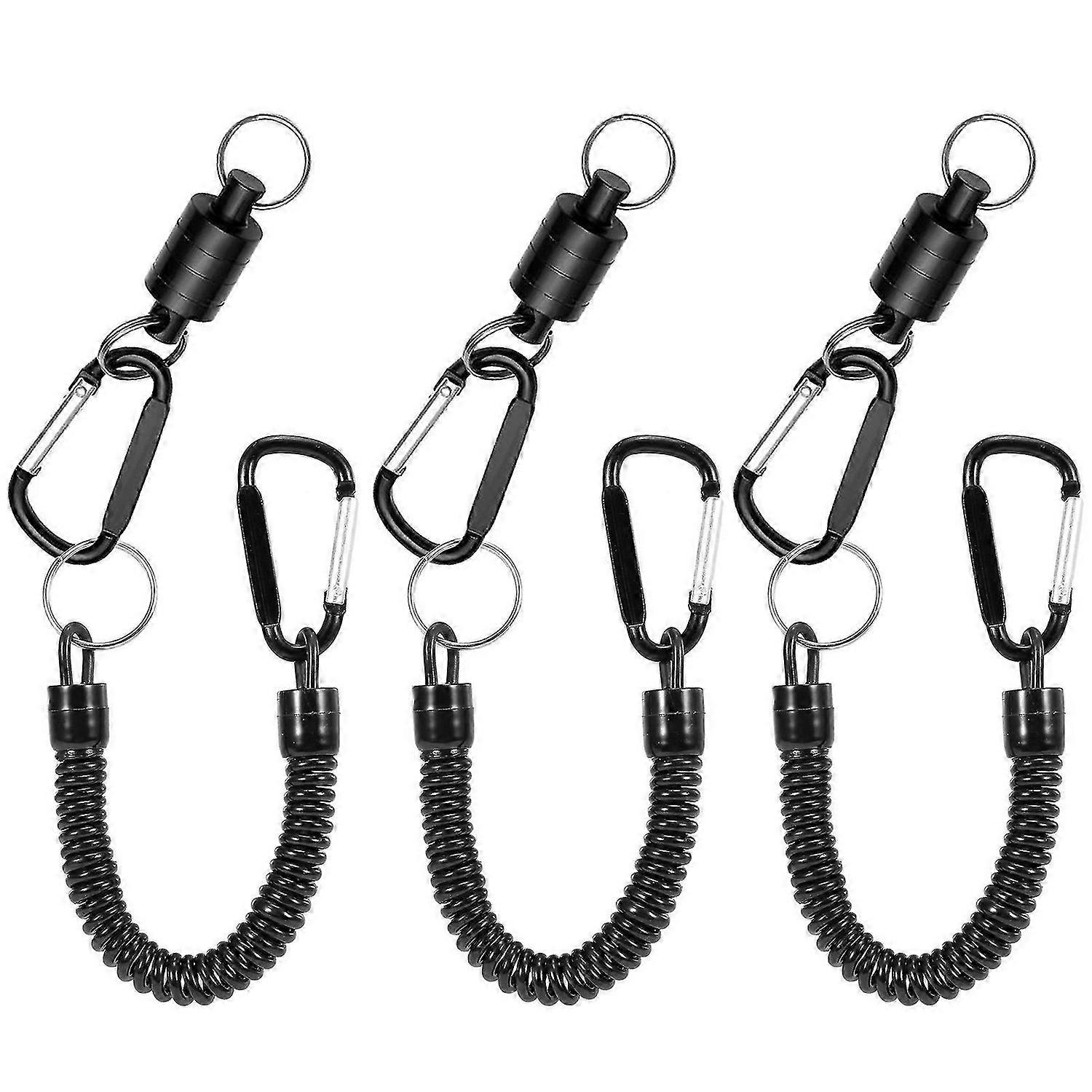 3pcs Fly Fishing Magnetic Net Release Holder Fishing Lanyard Magnetic Keeper Magnet Clip Landing Net Connector