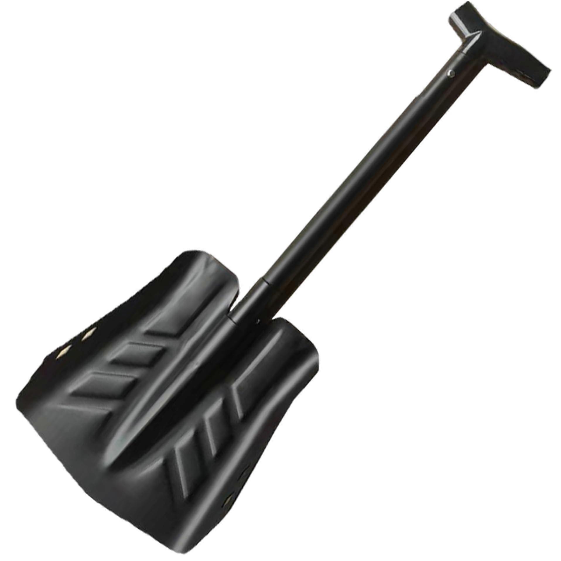 33 Inch Foldable Snow Shovel With Ice Saw - Portable Aluminum Alloy Shovel For Car & Outdoor