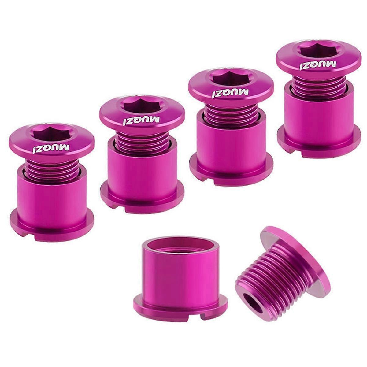 5Pcs Chainring Bolts Set 8.5mm Double Chainring Screws for Road and Mountain Bikes
