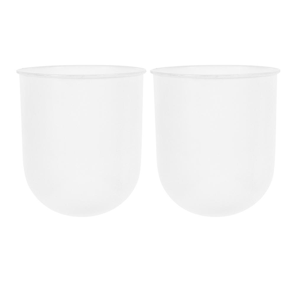 Here's a refined and professional product description for your item:
**2PCS Toilet Brush Holder Cups – Compact Plastic Toilet Brush Container for
