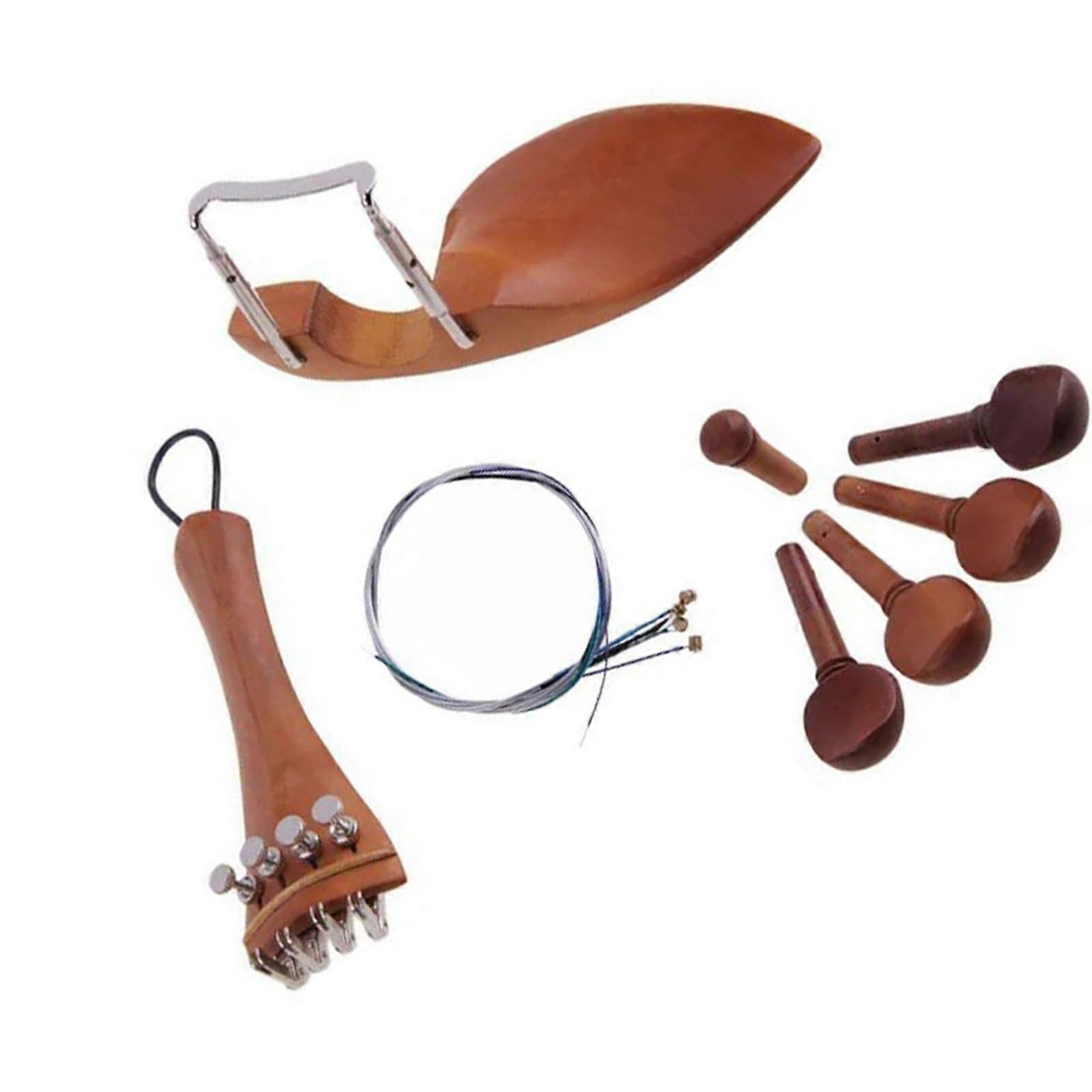 Violin Parts A Set Of 4/4 Jujube Violin Parts Violin Tuner String Board Chin Rest Violin Accessories