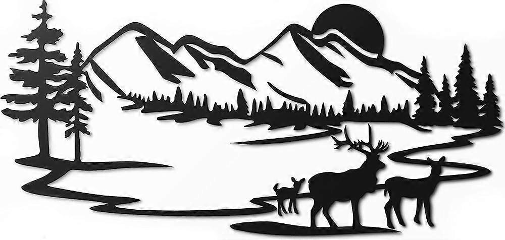 2pcs Deer Wall Decor   Deer Decorations for Home Rustic