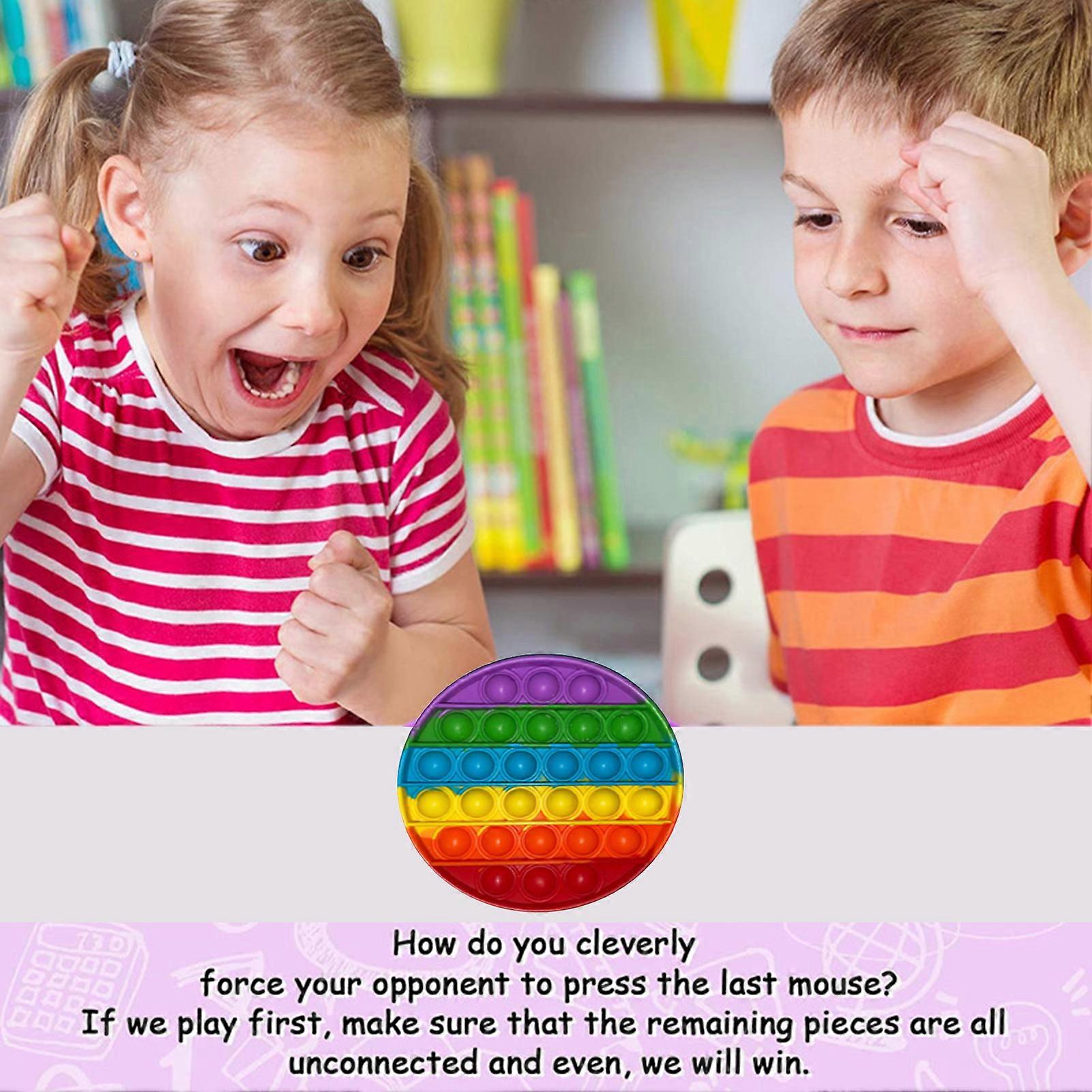 Fidget Pure Compression Silicone Push Pop Bubble Sensory - Stress Reliever to Alleviate Bad Mood for Kids Adults