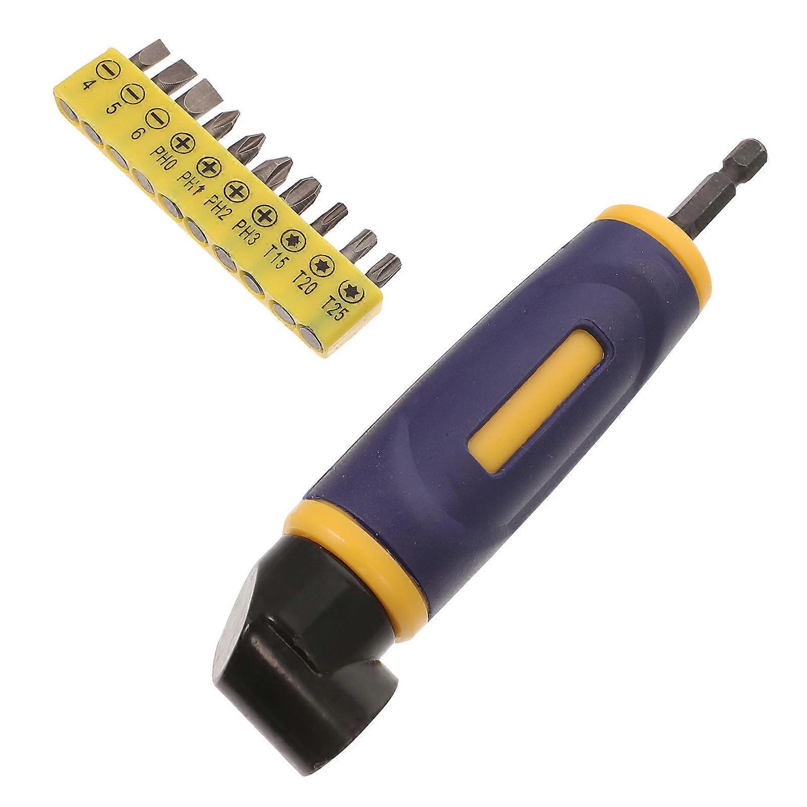 Right Angle Drill Attachment Set with Driver Adapter, Drill Bits, and Screwdriver for DIY Projects