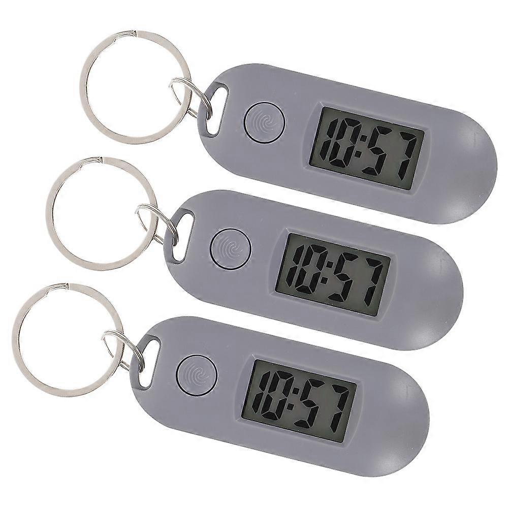 デジタルキーホルダーウォッチコンパクトサイズラウンドサイレントオペレーション学生用3個