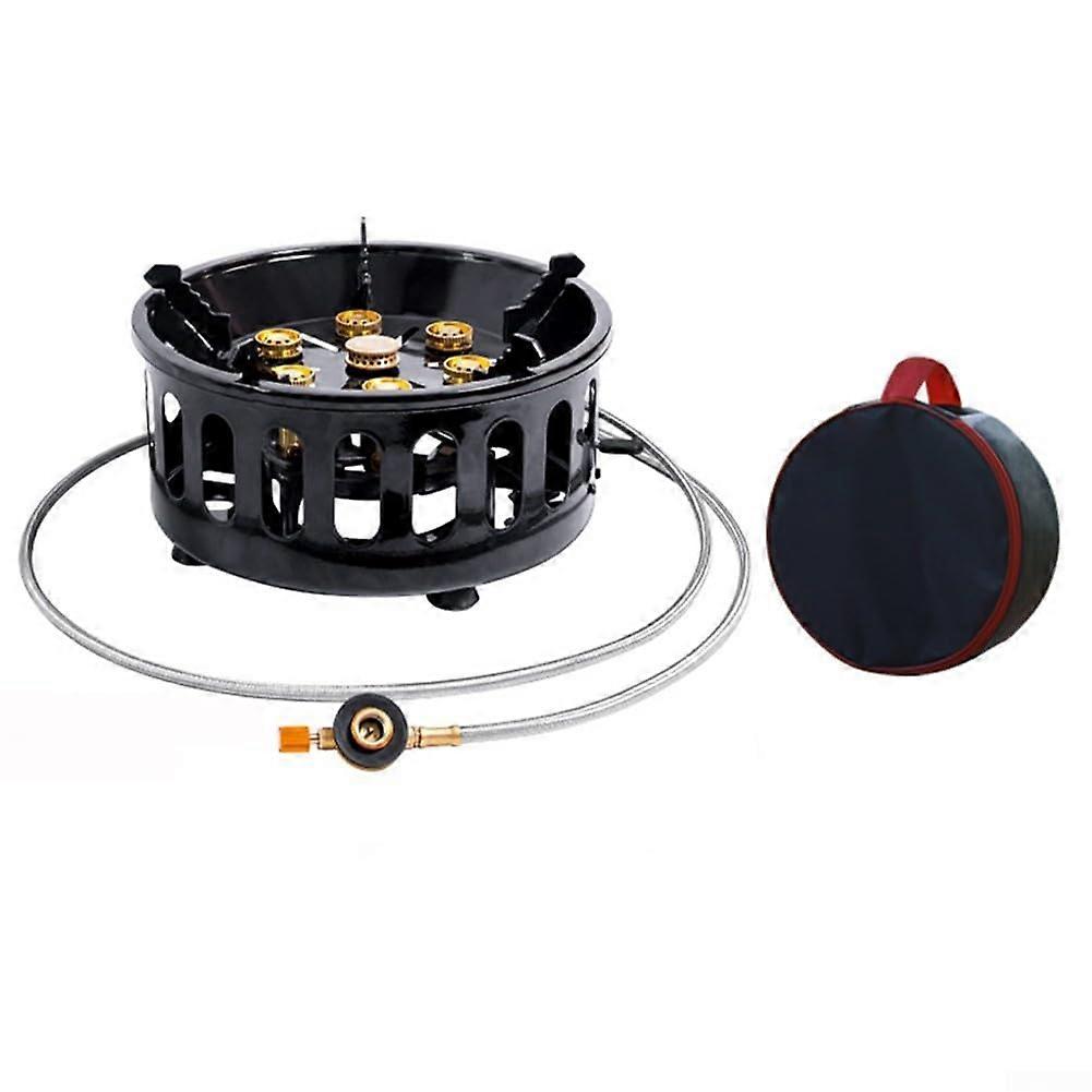 Windproof Camping Gas Stove, 19800 W, Portable Cooker with Electronic Ignition and Foldable Design