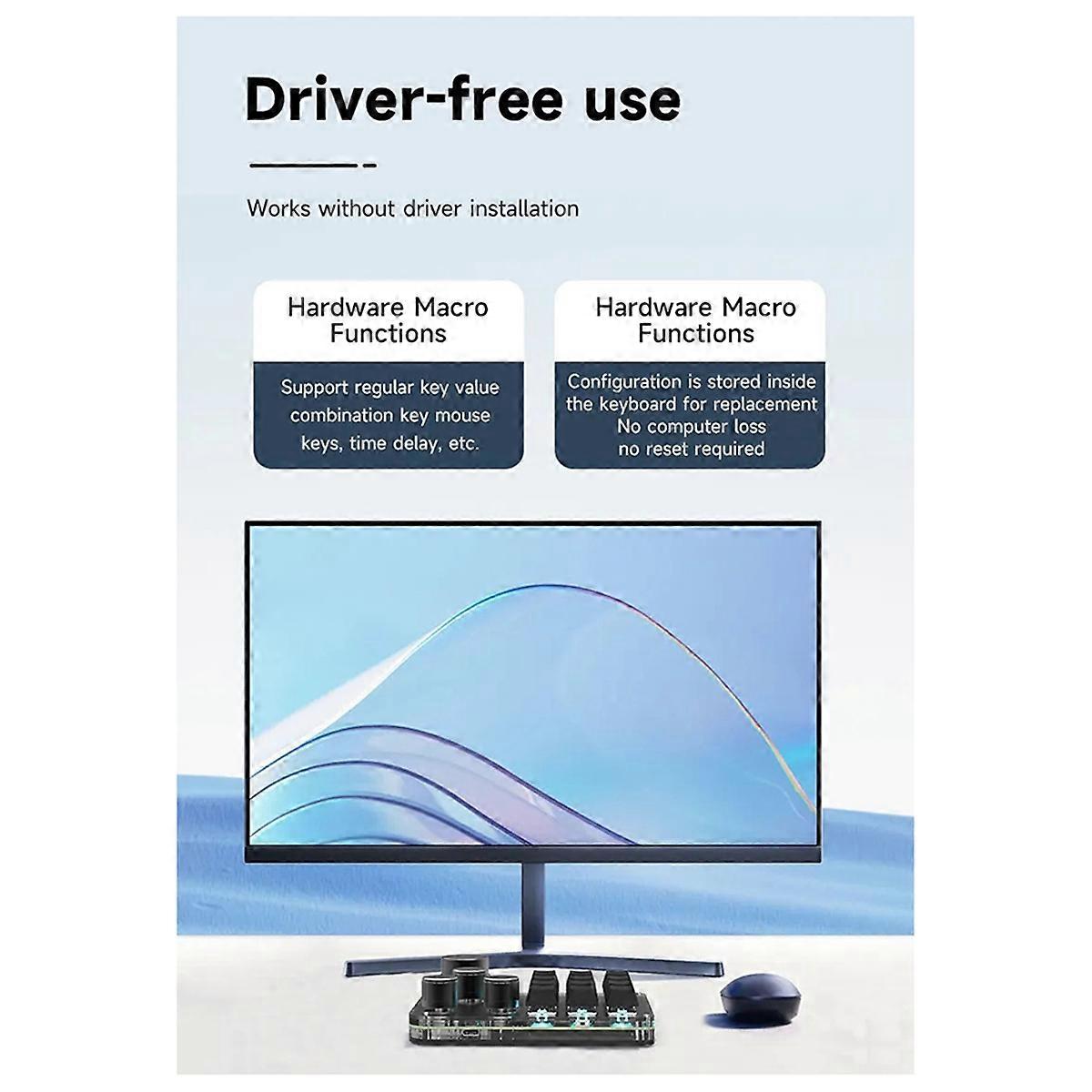 Mini USB Programming Custom Macro 12 Keys 4 Knobs RGB BT Mechanical Keyboar Gaming Keypad Mechanical