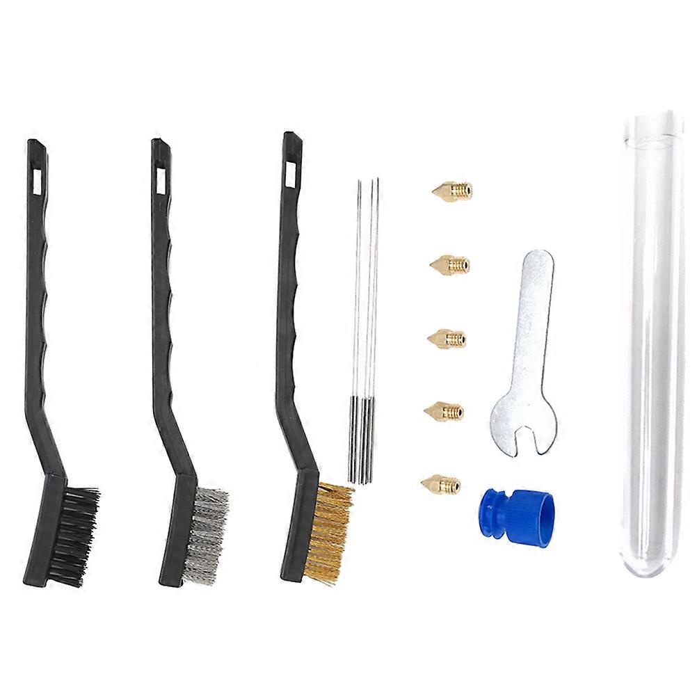 Spray Cleaning Brush Nozzle Maintenance 3D Printer Accessories Multi-Colored 17x2cm Smoothing Rough Edges 1 Set