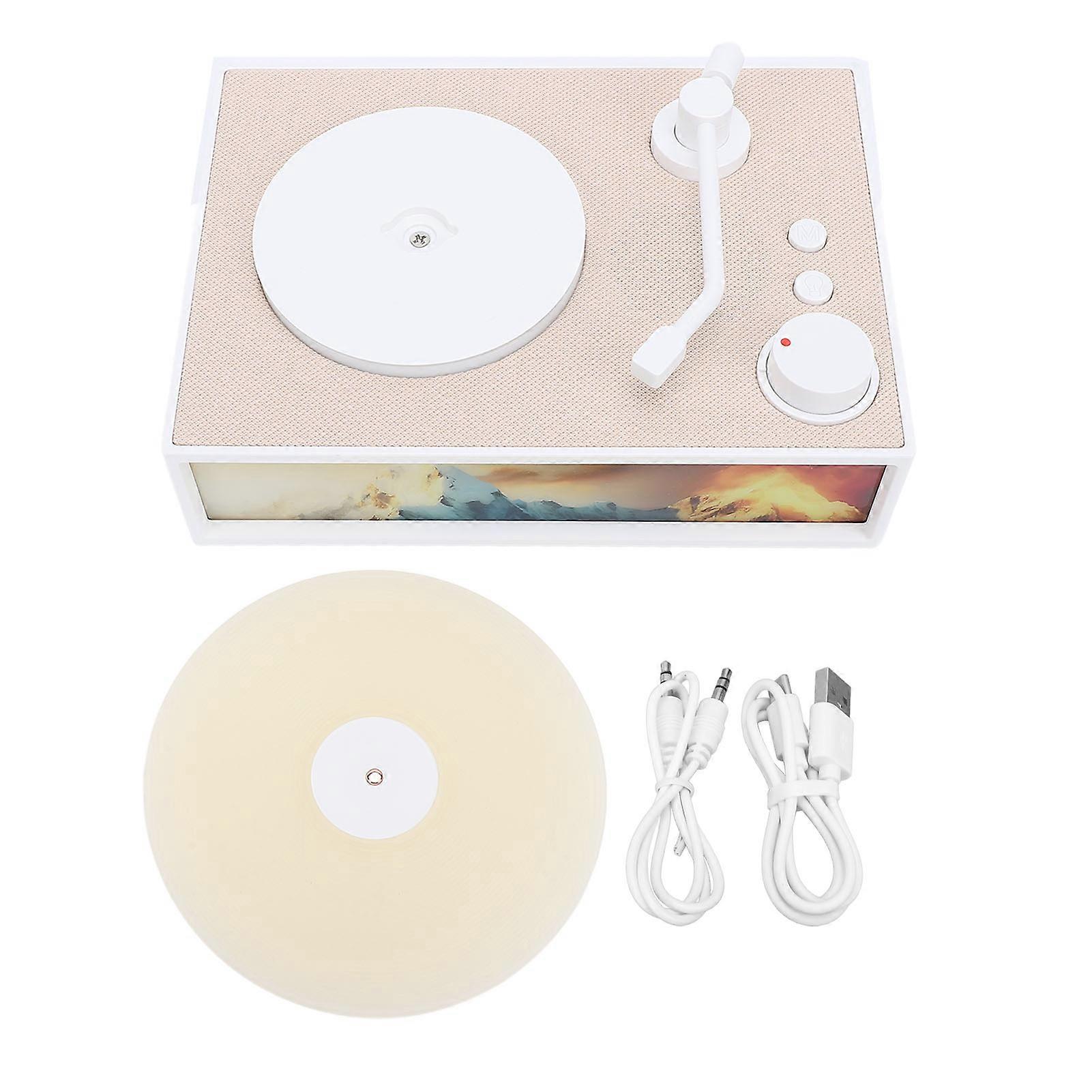 Vintage Record Player with Bluetooth and Aroma Diffuser - Portable Wireless Elegance