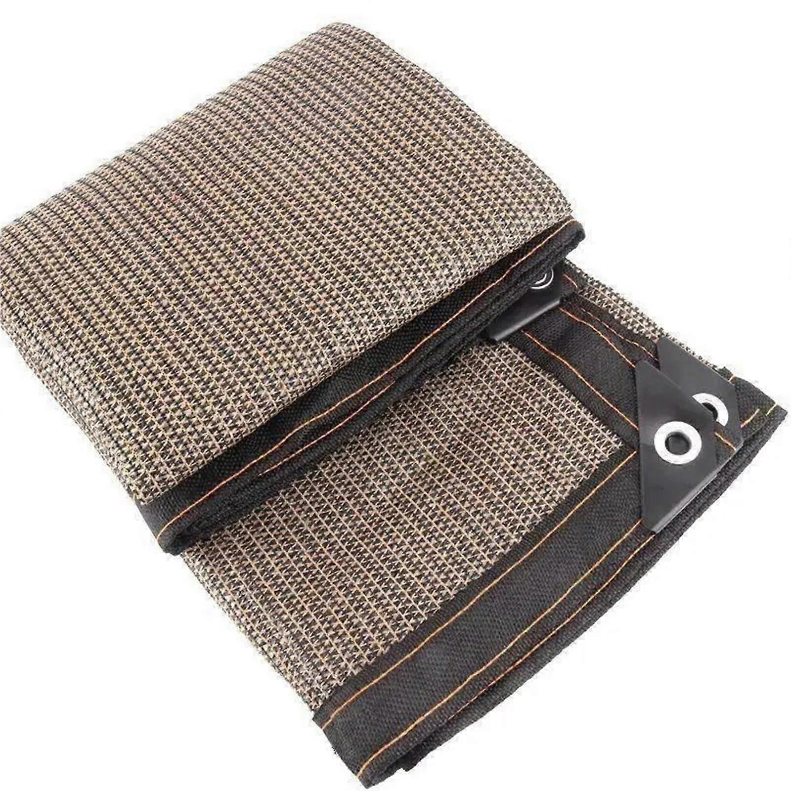 performance brown shade net, UV protection for garden buildings, 60–85% shading (150GSM, 1m x 6m)