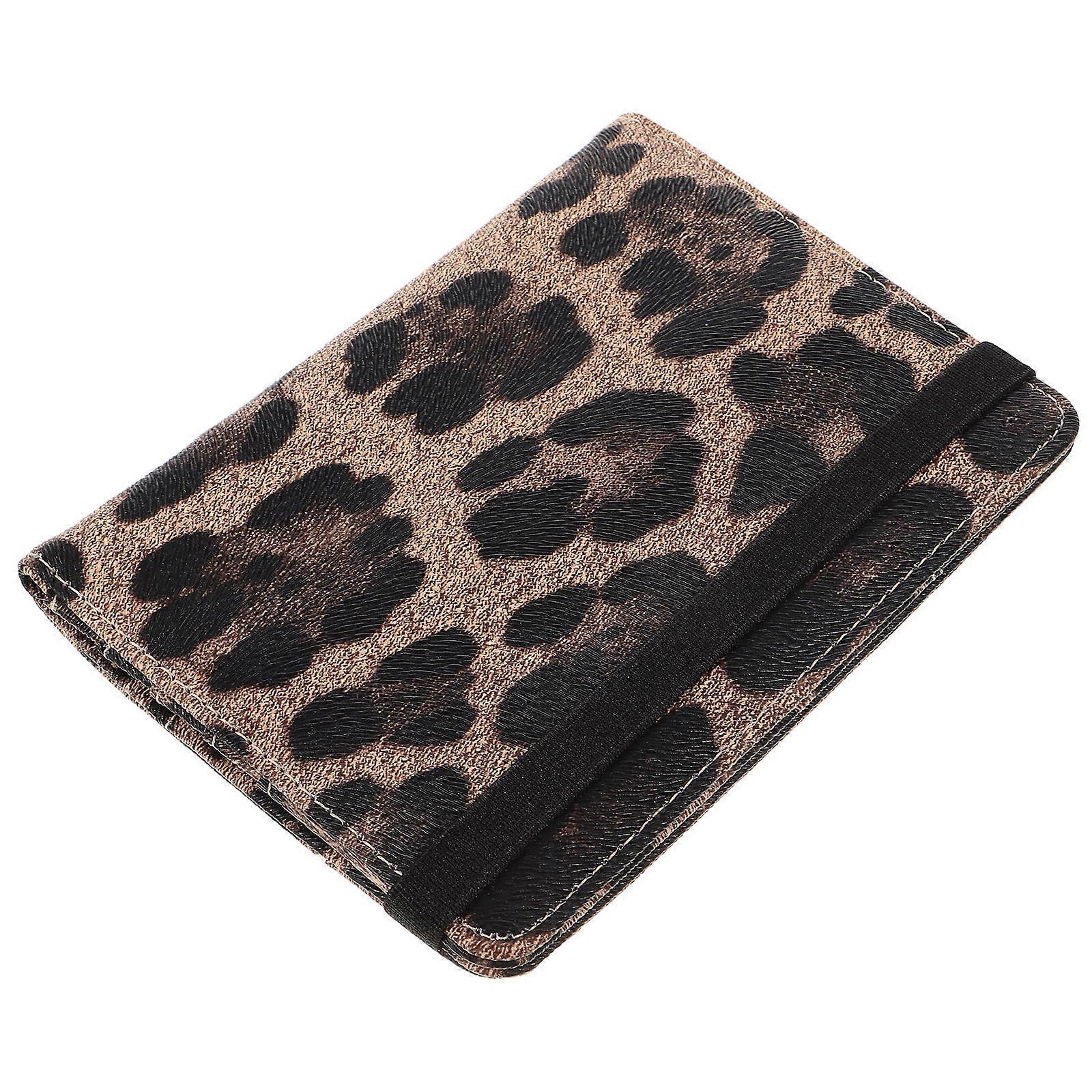 Leopard Print PU Passport Holder for Travel – Secure Document Wallet & Case for Passports & Travel Essentials