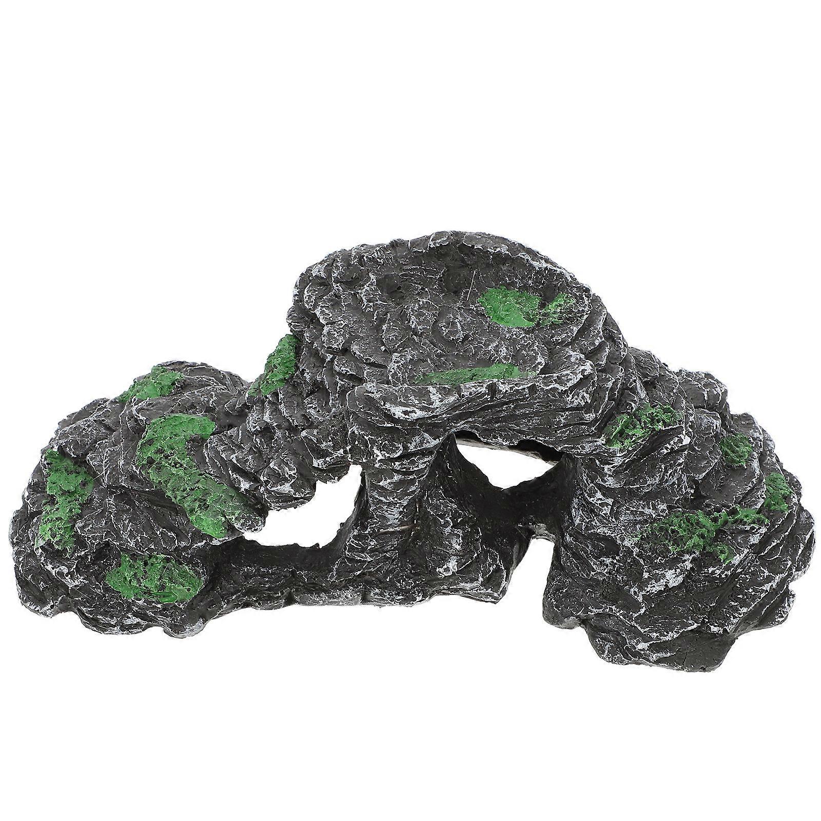 Aquatic Turtle Basking Platform Turtle Tank Decoration Resin 22x10cm Reptile Owners Multi-Functional 1Set