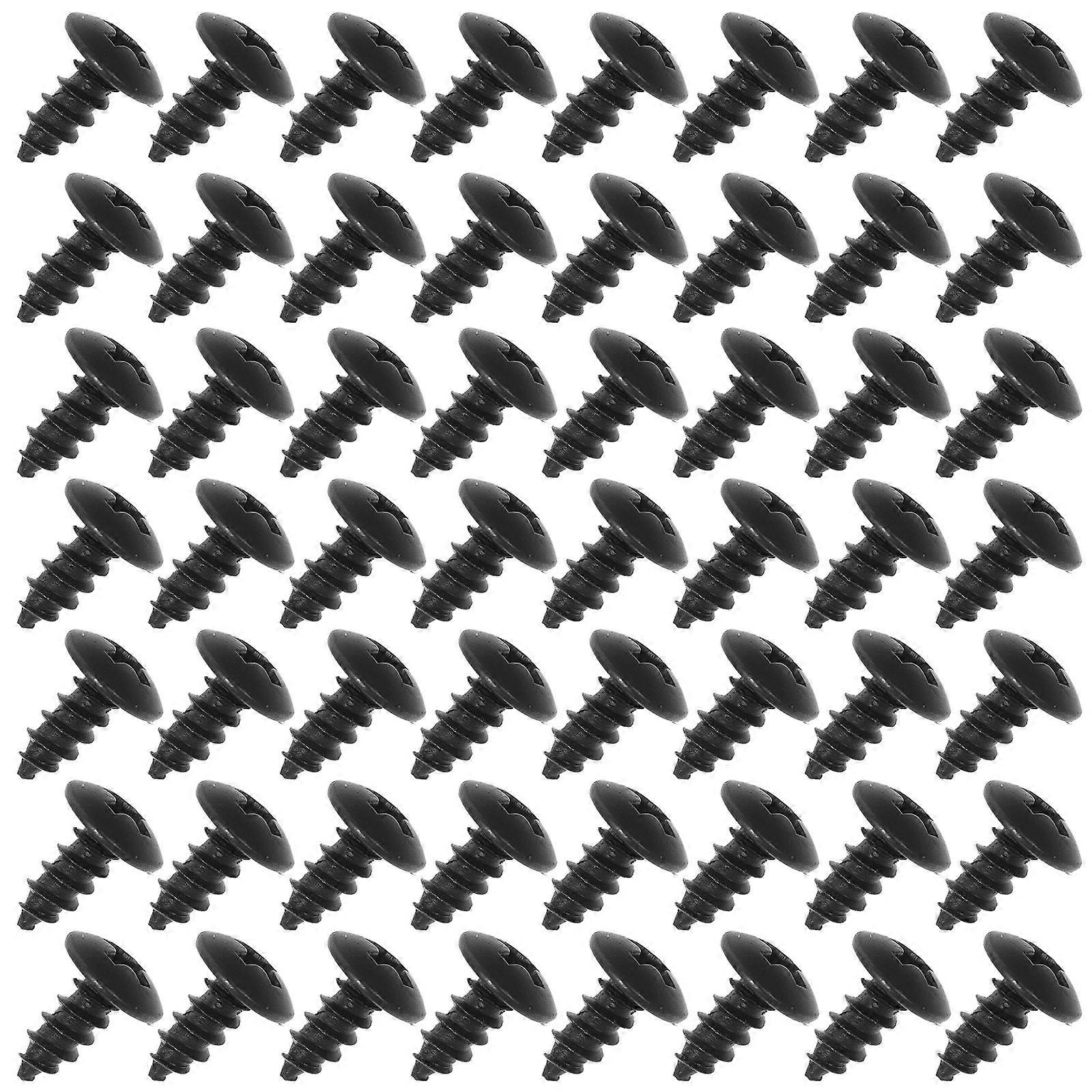 100pcs Miniature Furniture Screws Black Oxide Carbon Steel Fasteners for DIY Replacement Projects