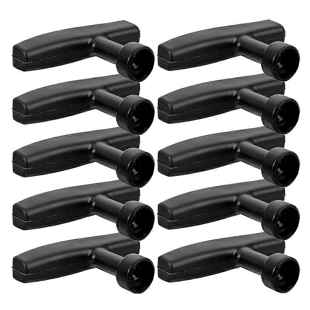 Pull Handles Heavy Duty Chain Pulling Starter Handle For Oil Saw 7.50X5.00X1.80cm Black Durable Performance 10Pack