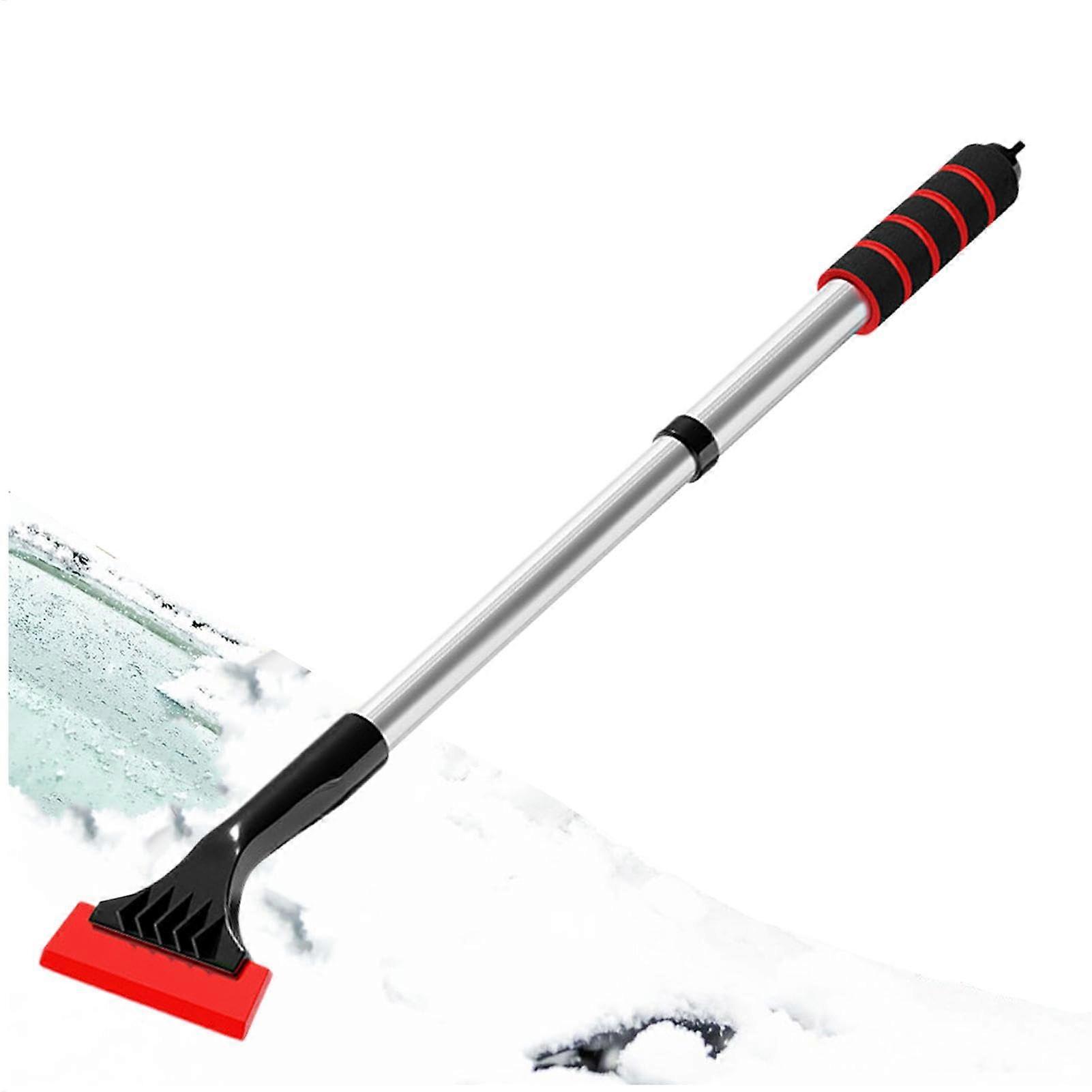 Ice scraper – Telescopic snow scraper with foam grip, windshield ice scraper, snow removal squeegee for cars, winter windows, snow brush Scalable