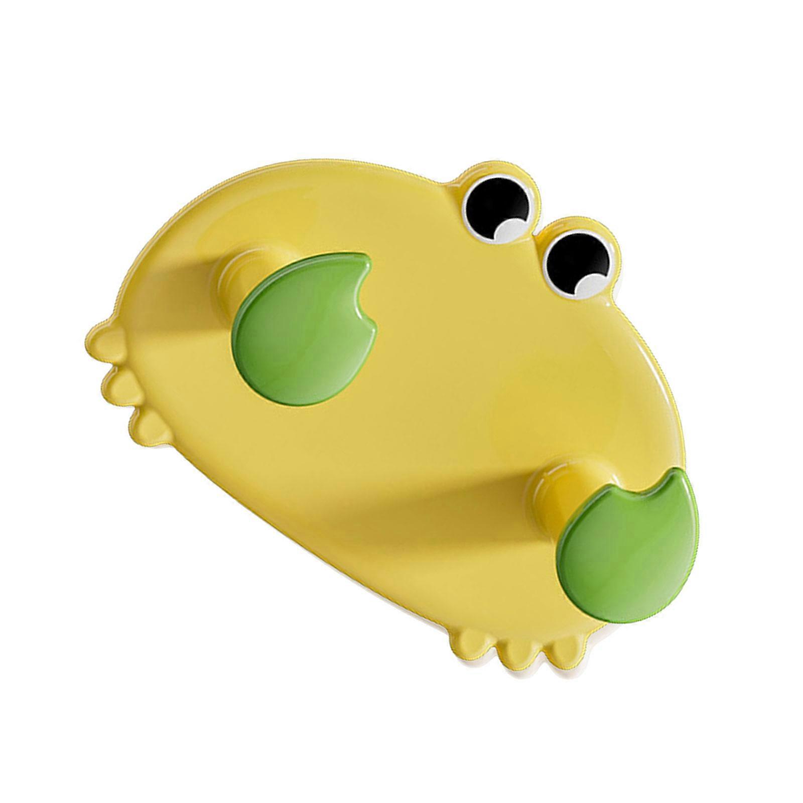 Practical Crabs Adhesive Hook Space Saving Bathroom Bedroom Decoration Without Tool Easy Installation Included Designs  Lemon yellow