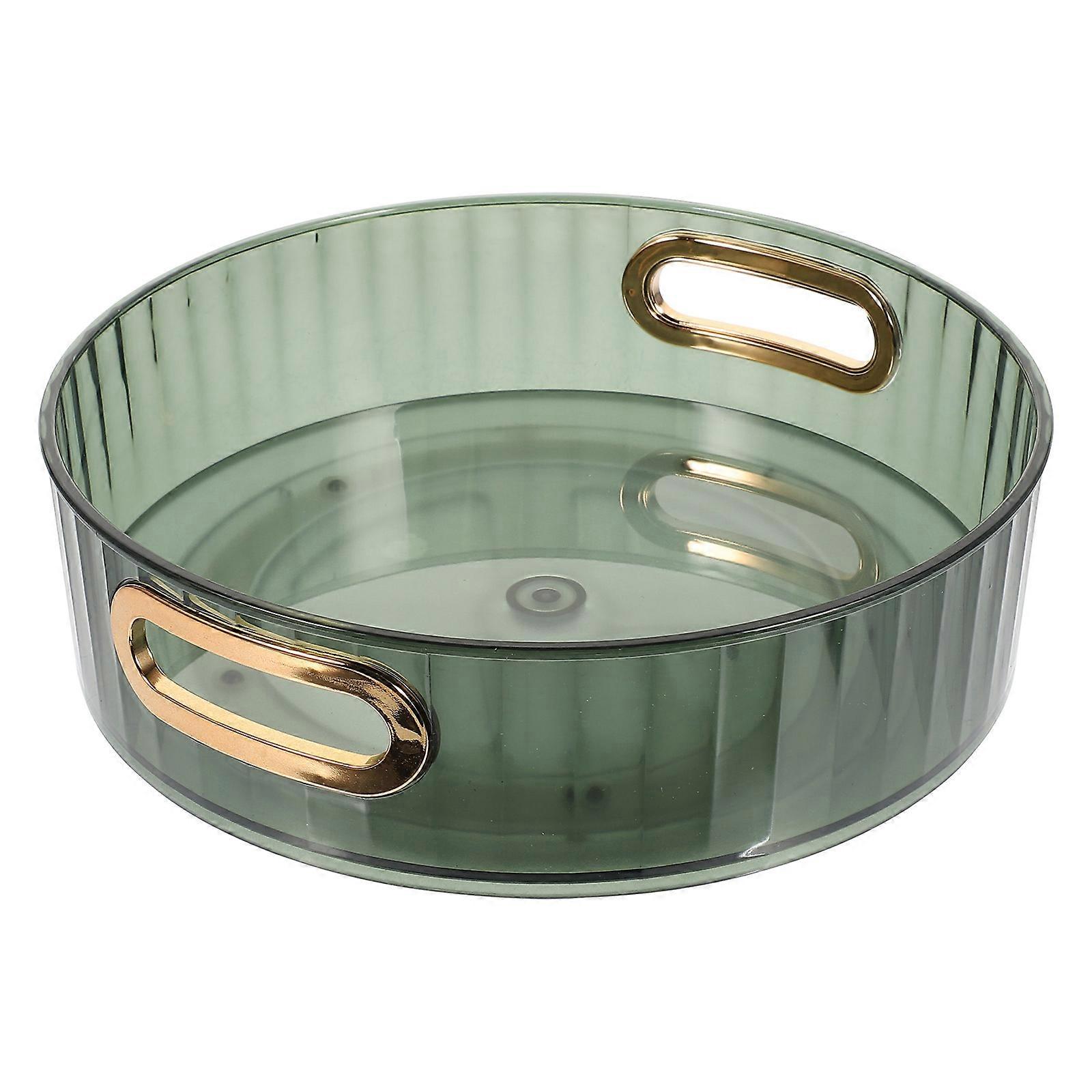 Countertop Spice Tray Multi Function Spice Holder Kitchen Use Green Plastic Rotating 1Pcs