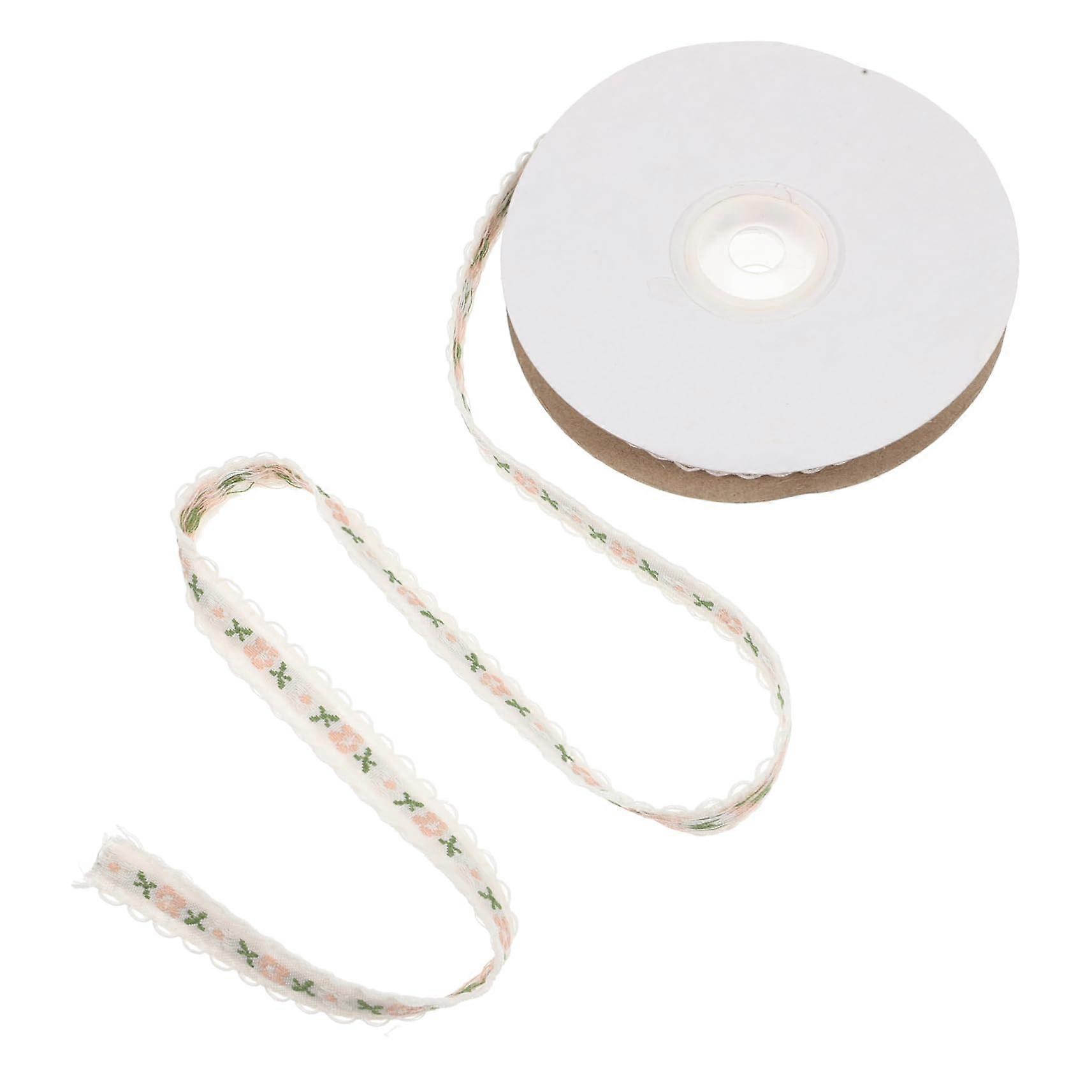 1 Roll Decorative Trim Embroidery Lace Ribbon for Bouquet Wrapping Headpiece DIY Decorative Wrapping Ribbon Hair Bow Ribbon DIY White Polyester