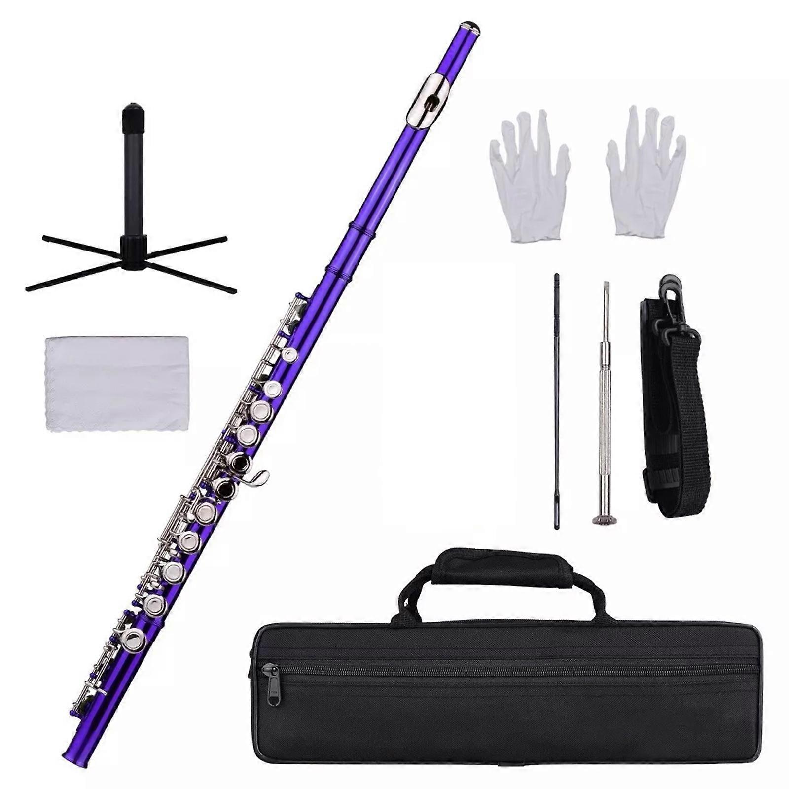 C Flute For Beginner Flute Band Flute 66.00X5.00X4.00CM Purple 1 Set
