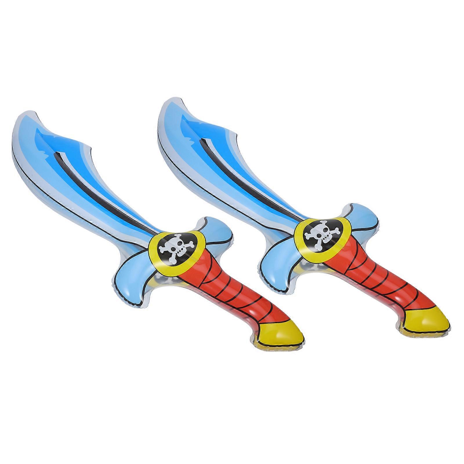 2pcs Inflatable Pirate Swords for Halloween Party Props – Fun Design for Pirate Cosplay, Themed Events & Games