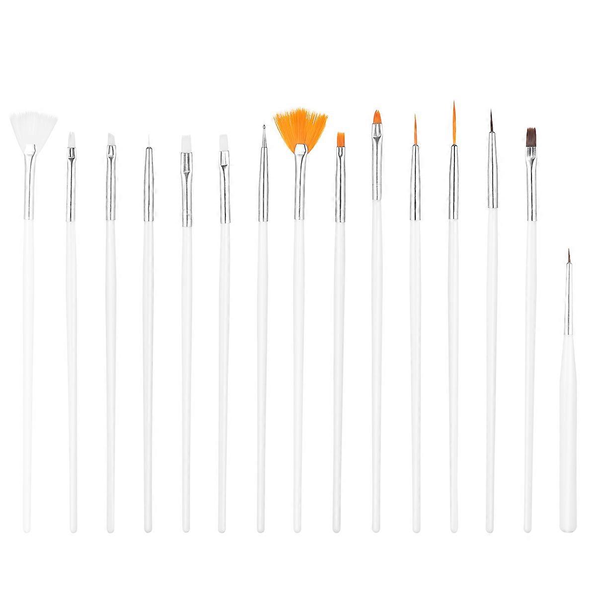 Cake Tip Brush Nail Tools Home Users Smooth Handle Diy Projects Gel Brushes For Nails 25.5x18x2cm 30Pcs