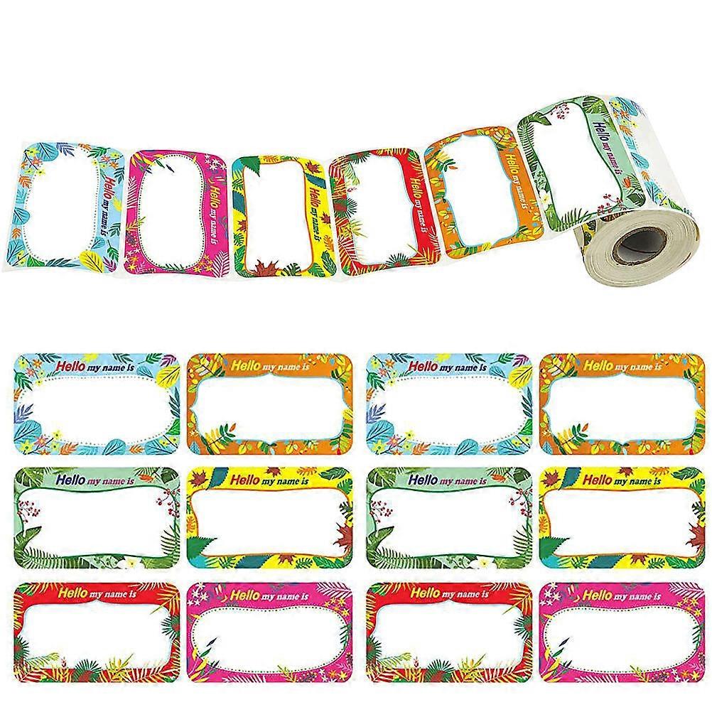 Name Label Sticker Decals Writable Classification Marking Sorting Tags Festival Adhesive Paper 8.8X5.8CM 300Pcs