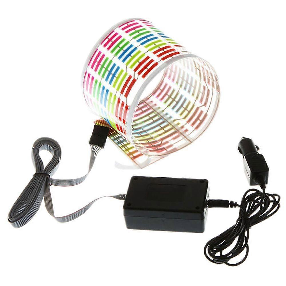 45X11CM Car Windshield LED Sound Activated Equalizer Car Neon EL