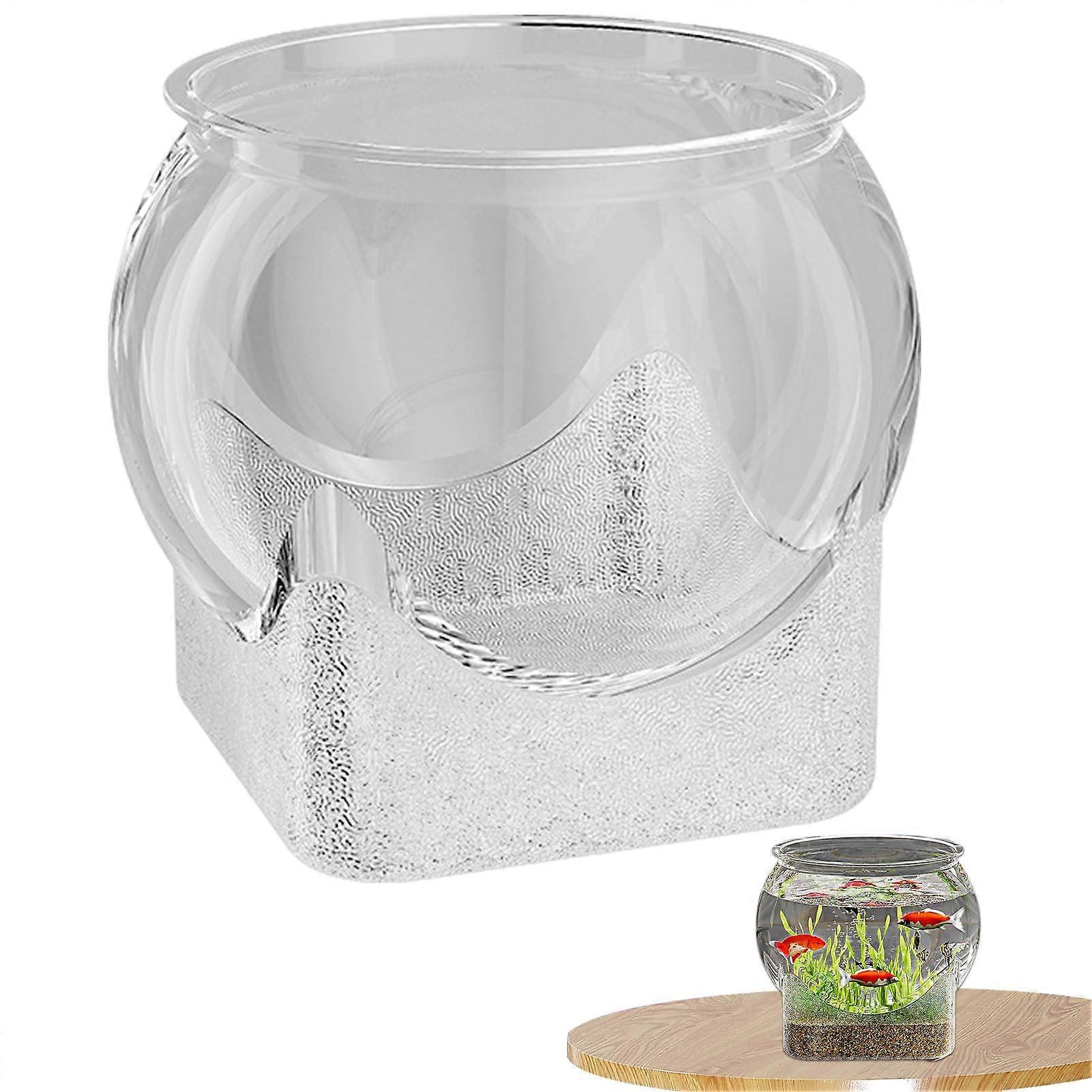 Fischschale Burotank Transparent Aquarium For Small Aquatic Pets Office Tank Elegant Tabletop Decor