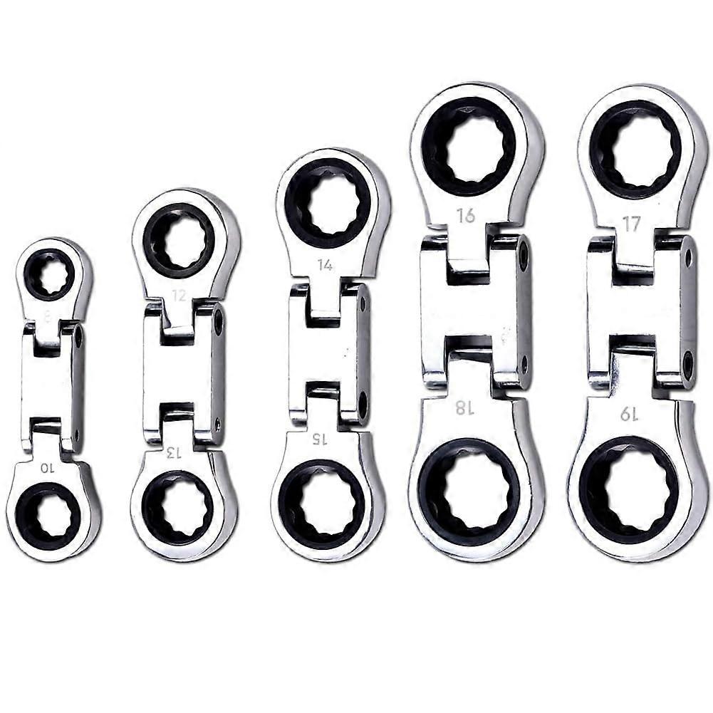 5Piece Combination Spanner Set with Flexible Head and Short Ratchet Head Ref: 7265