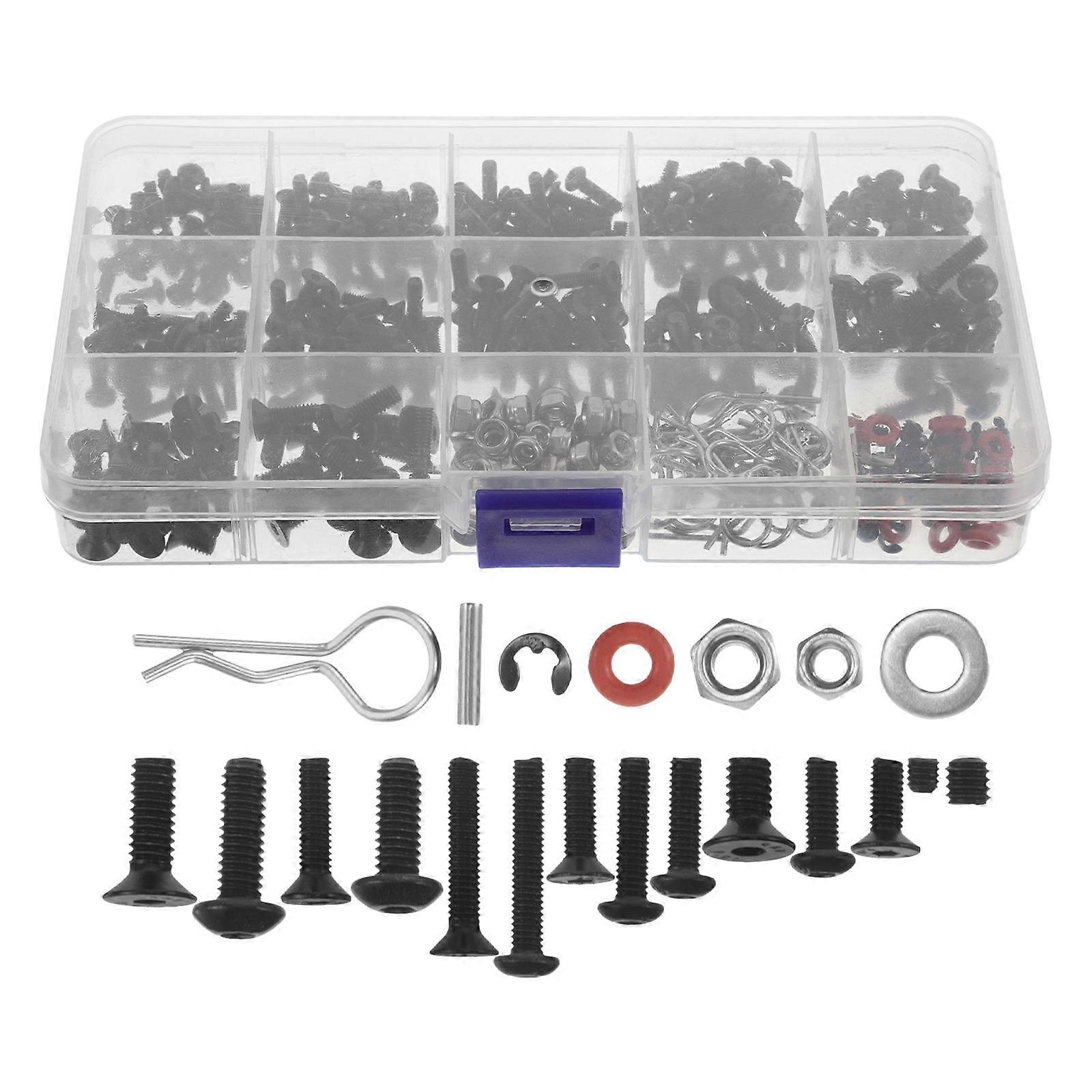 RC カー スクリュー キットの品揃えは、保管が簡単で多用途の修理が可能なケース付きで、自動車、トラック、クローラーのメンテナンスに最適です。