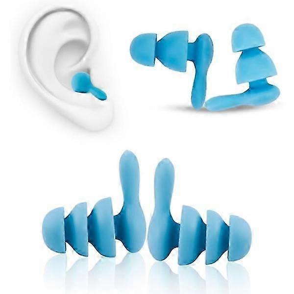 Soft Reusable Silicone Earplugs for Sleep, Swimming & Noise Reduction