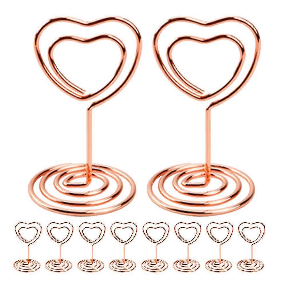 12pcs Heart Shape Table Number Holders Place Card Holders Table Number Stands Table Card Holder Photo Picture Holders For Wedding Birthday Party Table