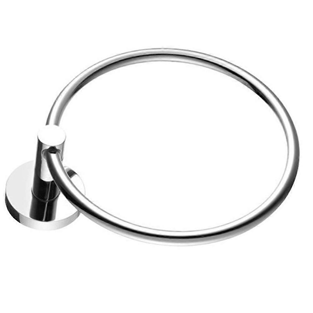 Bathroom Towel Ring in Silver Made of Zinc Alloy and Stainless Steel Easy to Install with Drilled Mounting 4.72 Inches