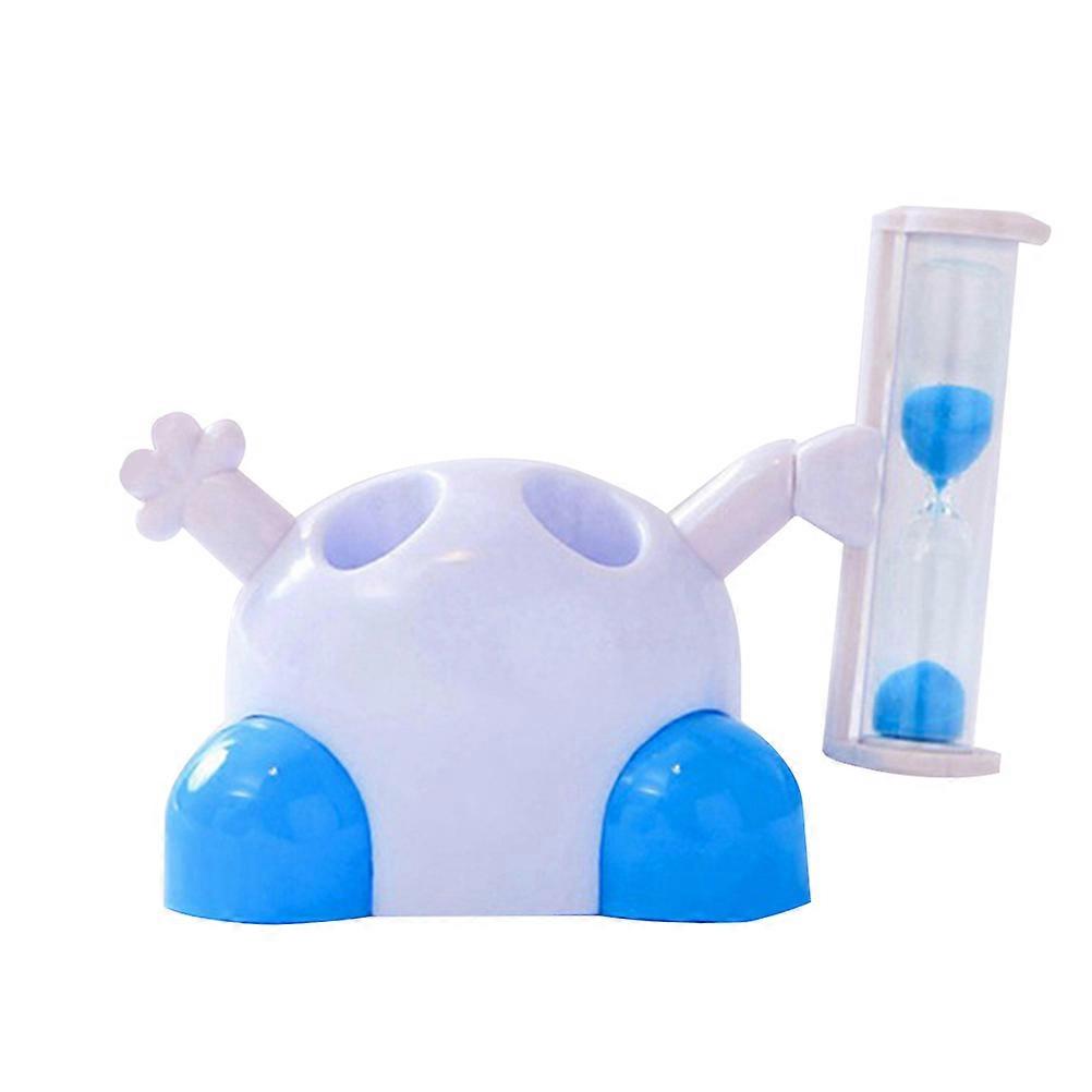 Blue Toothbrush Rack for Storage Use 1Pcs Hourglass Timing Style