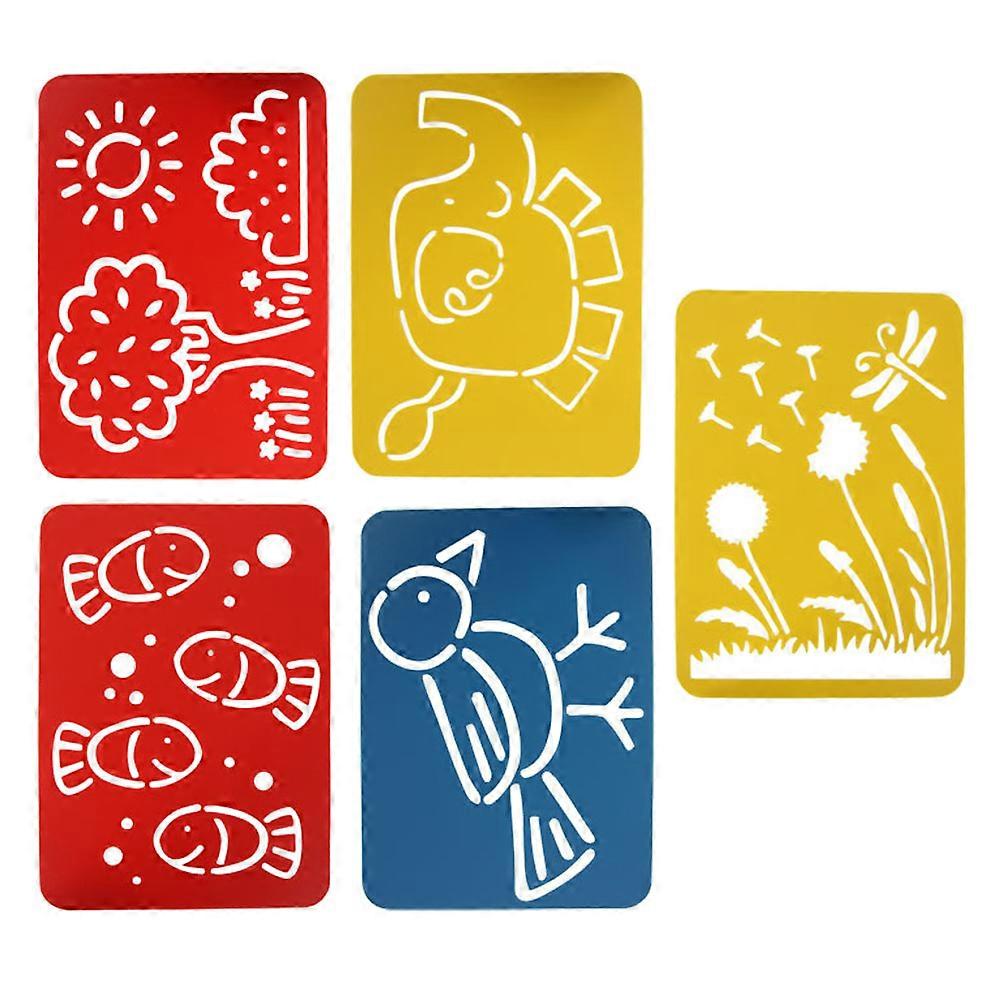 Kids Tracing Stencils 5Pcs Colorful Drawing Stencils For Children Various Shapes Art Projects And Parent-Child Bonding