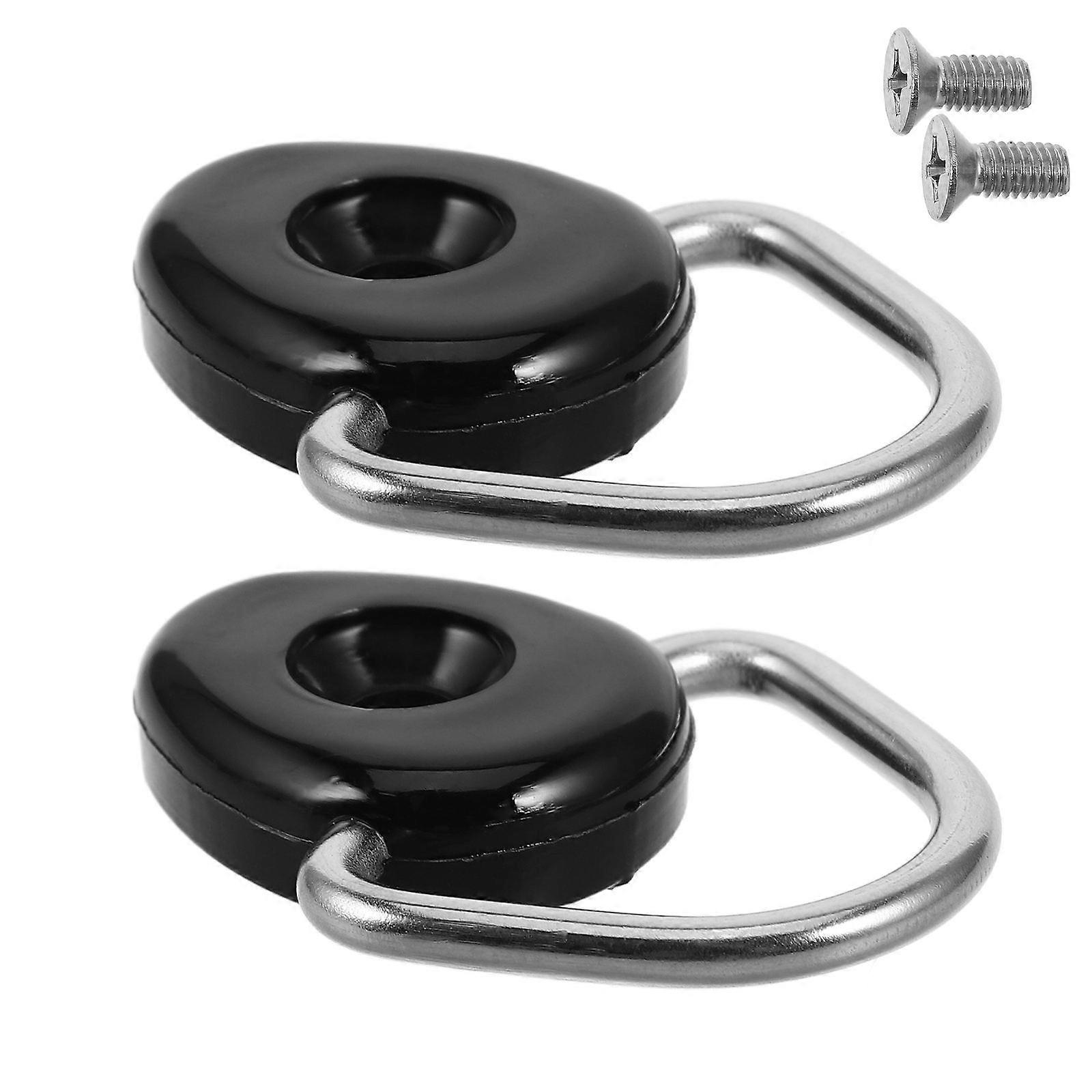 2pcs D Rings for Kayak Fishing Rigging Durable Tie Down Anchors for Boats, Canoes & Surfboards Versatile Camping Hardware with Screws