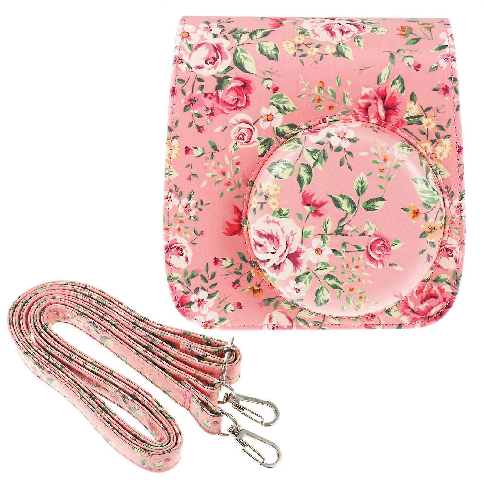 Portable Retro Camera Carrying Case Compatible With Mini 9 8 Perfect For Beach And Daily Activities In Pink 1Pcs