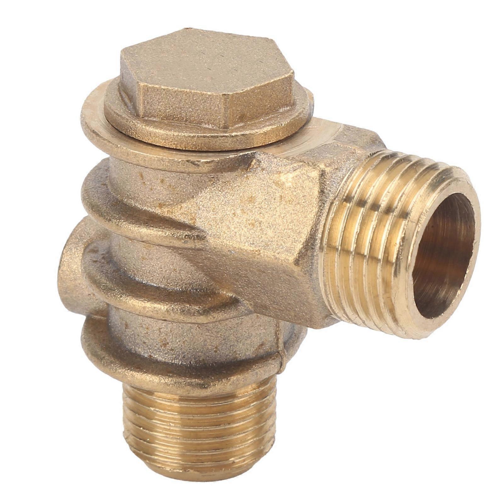 Check Valve, 1‑Way Valve Brass Air Compressor Threaded Check Valves Accessory Part 1/2x3/4‑16 x 10