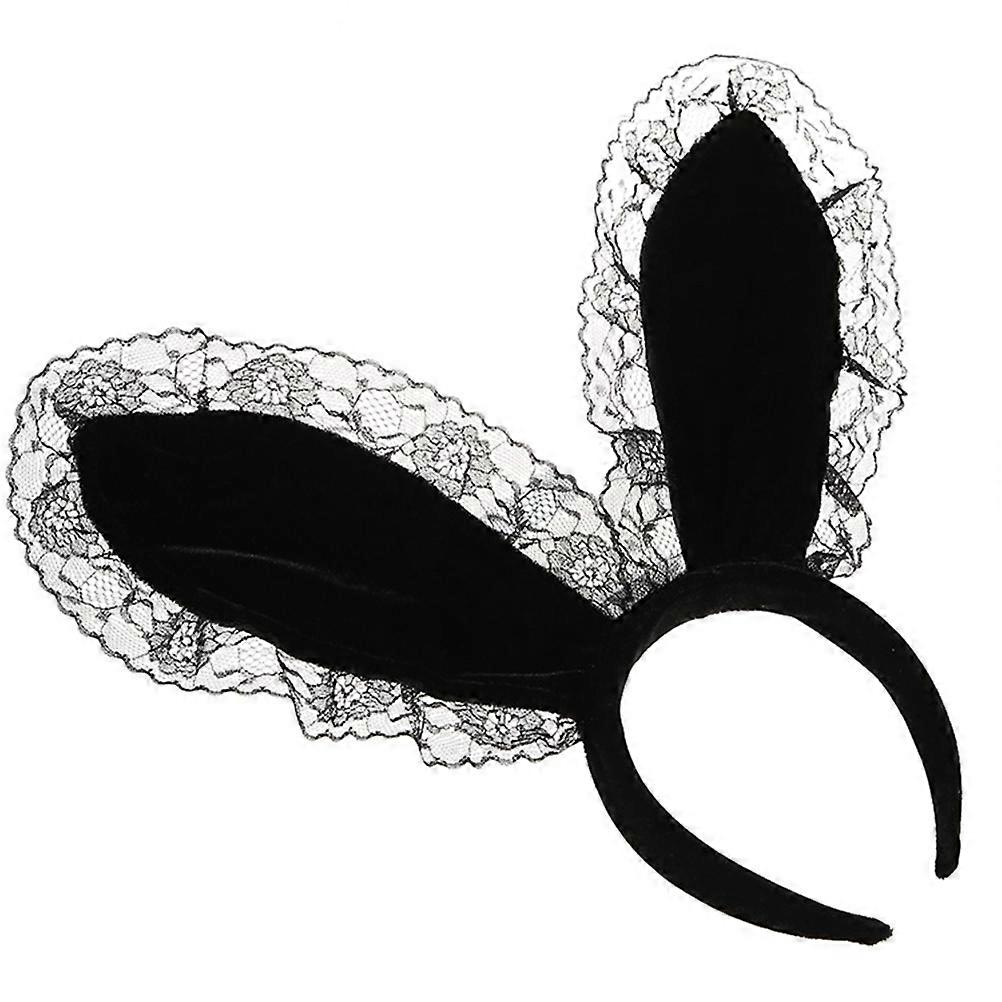 Chic Lace Rabbit Ear Bands for Photoshoots, Trendy Costume Piece